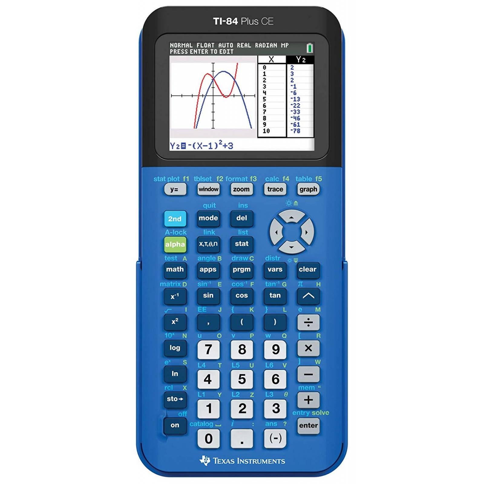 Calculadora Gráfica Texas Instruments TI-84 Plus CE -Celeste