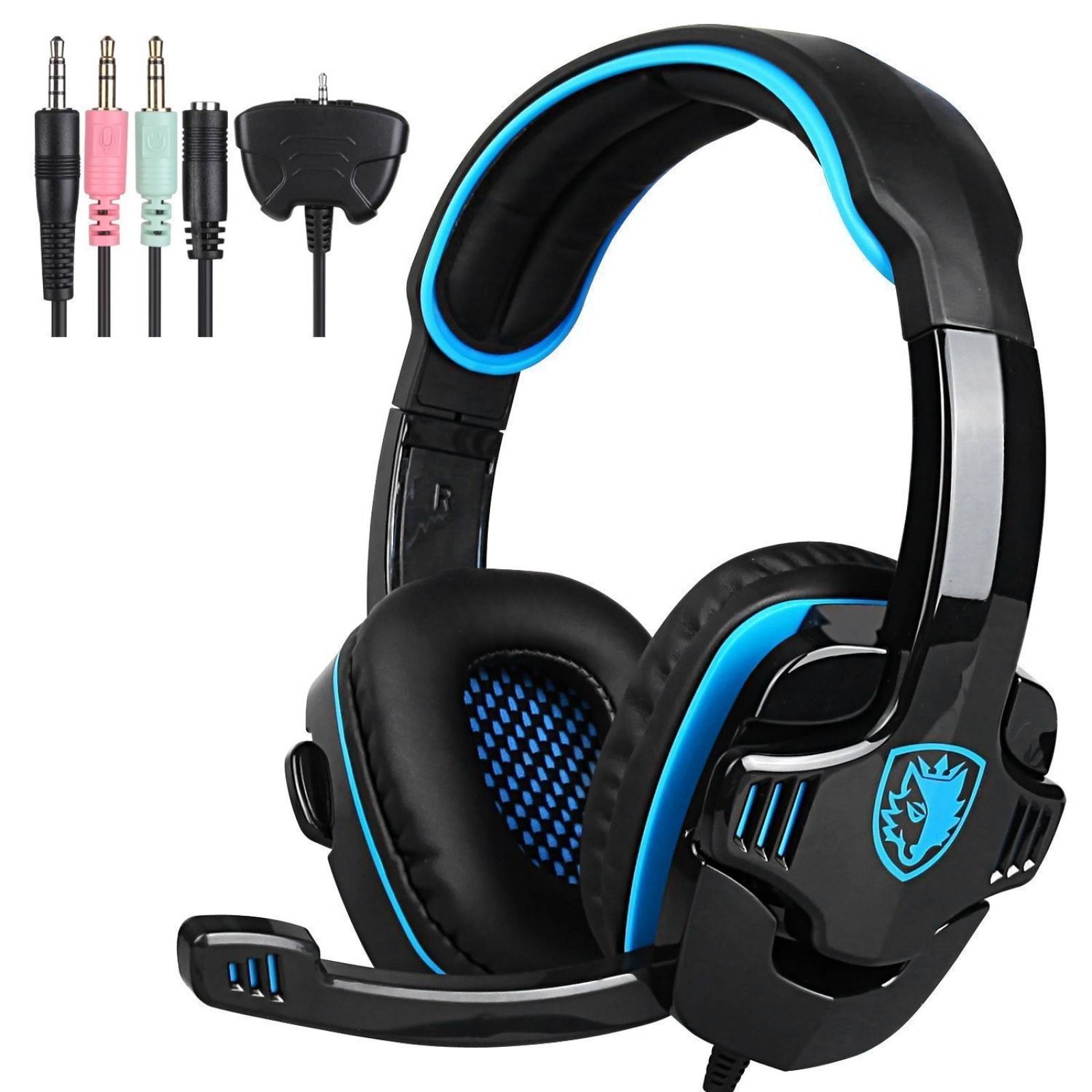 Auriculares Gamer SADES SA708 3.5mm Micrófono -Negro azul