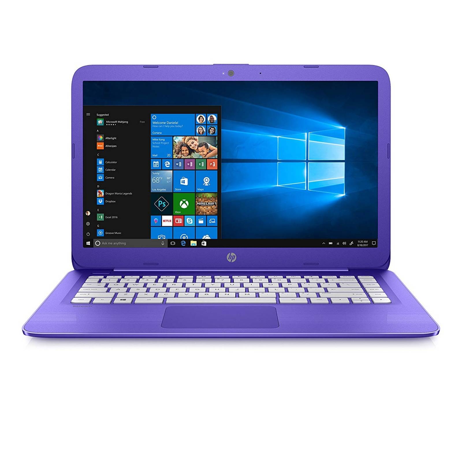 Laptop Hp Stream Intel Celeron N3060 4gb 64gb Emmc Violeta 6847