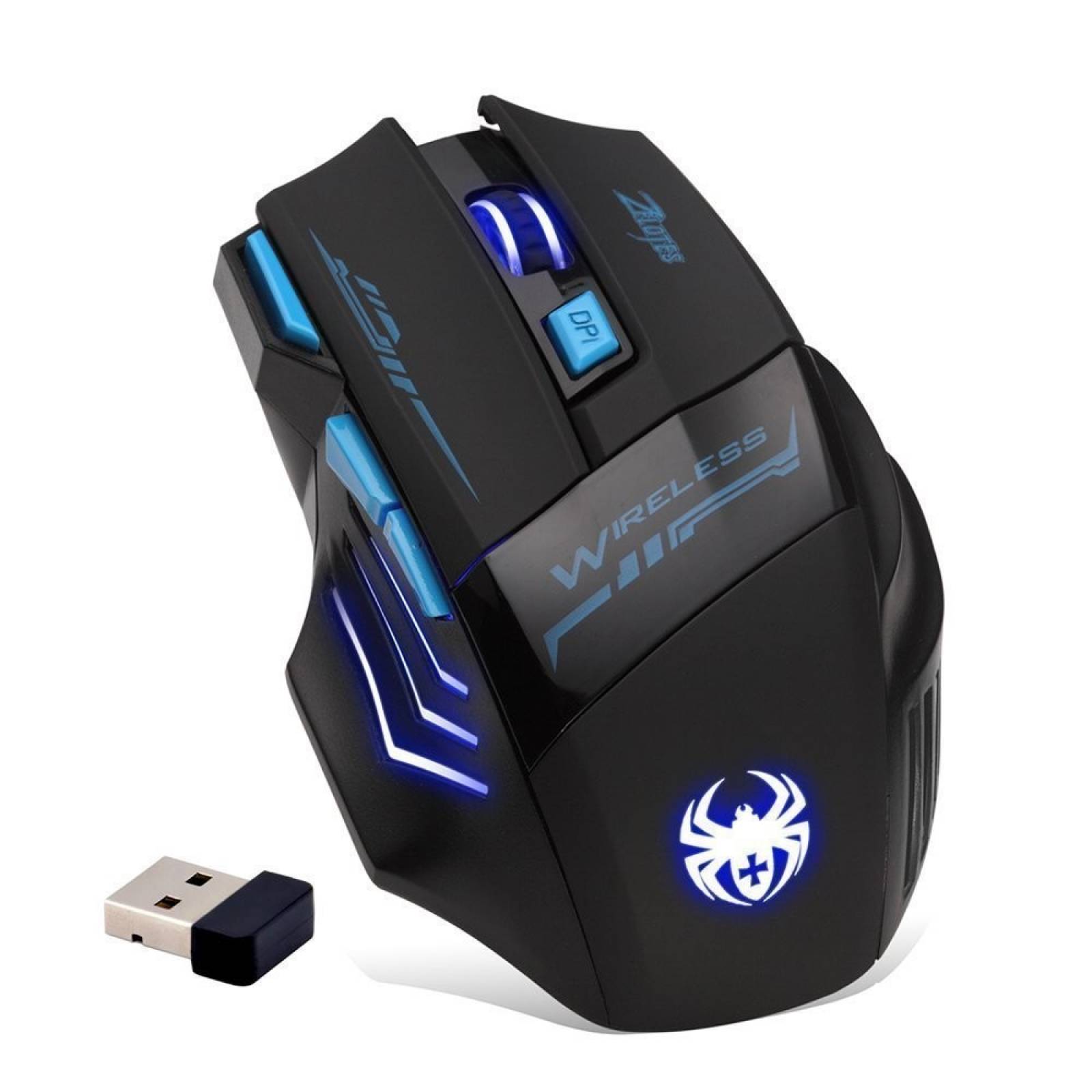 Mouse Gamer Zelotes F-14 Inalambrico 7 Botones 4 Niveles DPI