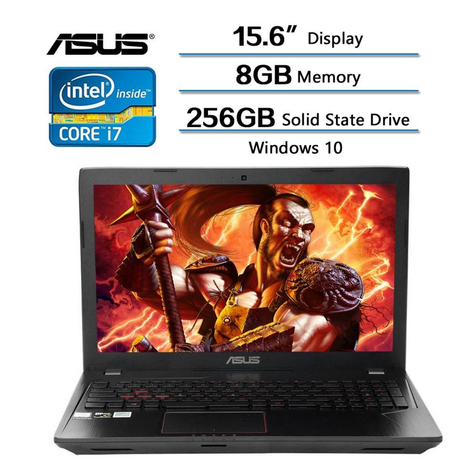 Laptop Gamer Asus 15.6" i7 8GB 256GB SSD GTX 1050 2GB GDDR5