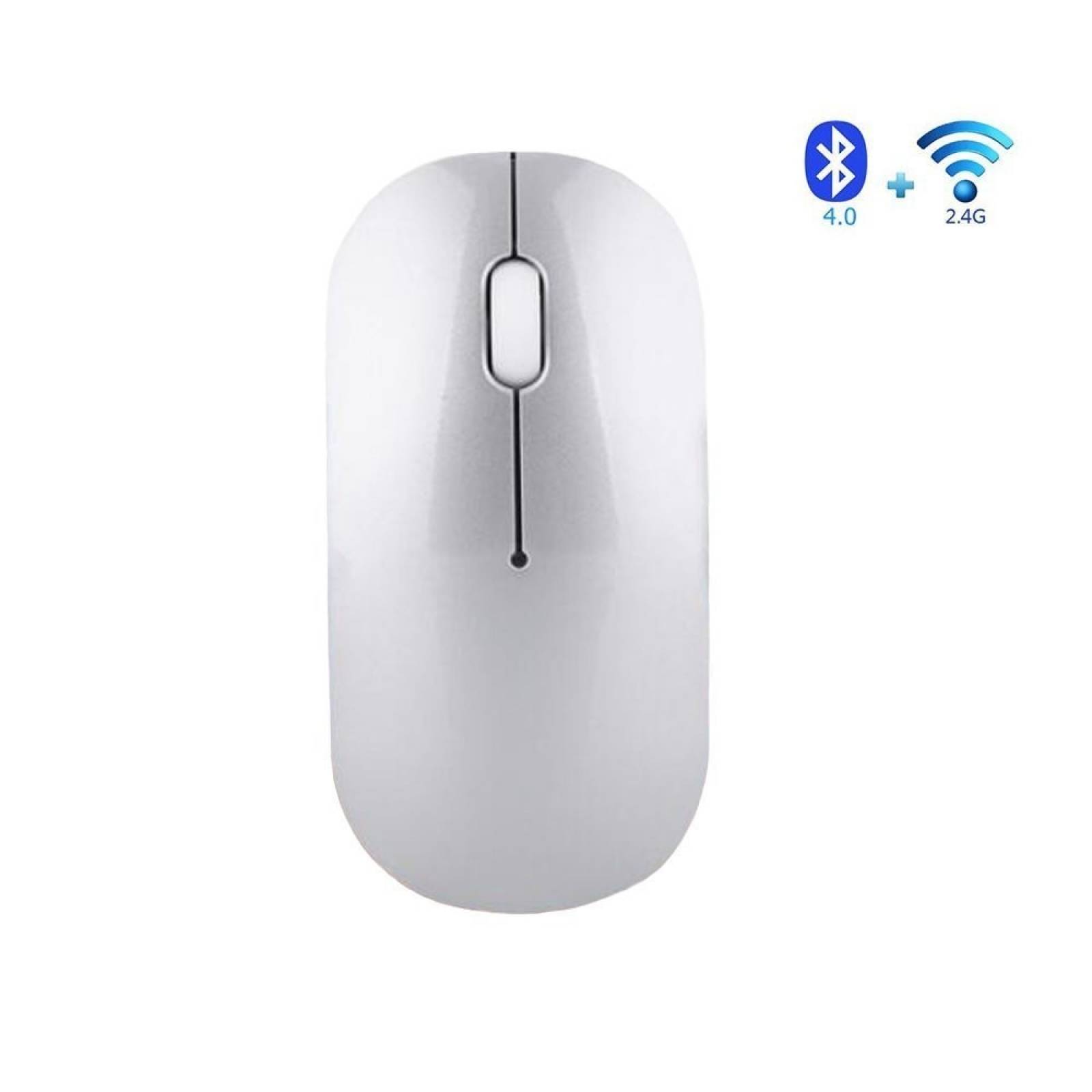 Mouse Attoe Inalambrico 2.4GHz Bluetooth -Plateado
