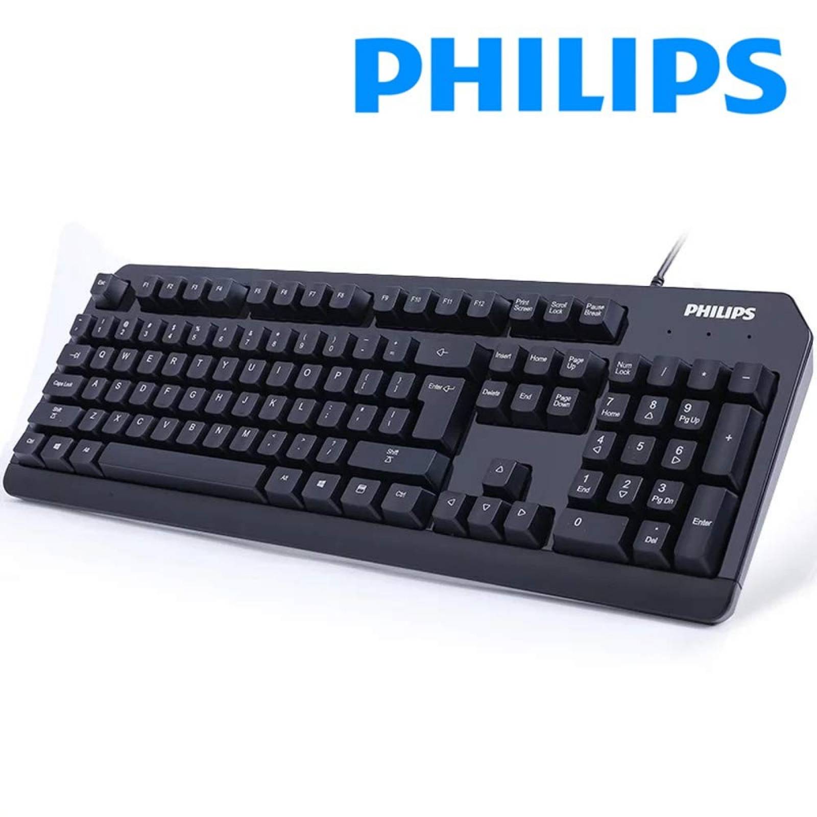 Teclado gamer Philips G200 alámbrico resiste derrames