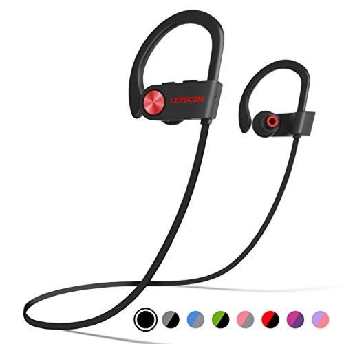 Auriculares Bluetooth LETSCOM IPX8 impermeables 8hrs -Negro