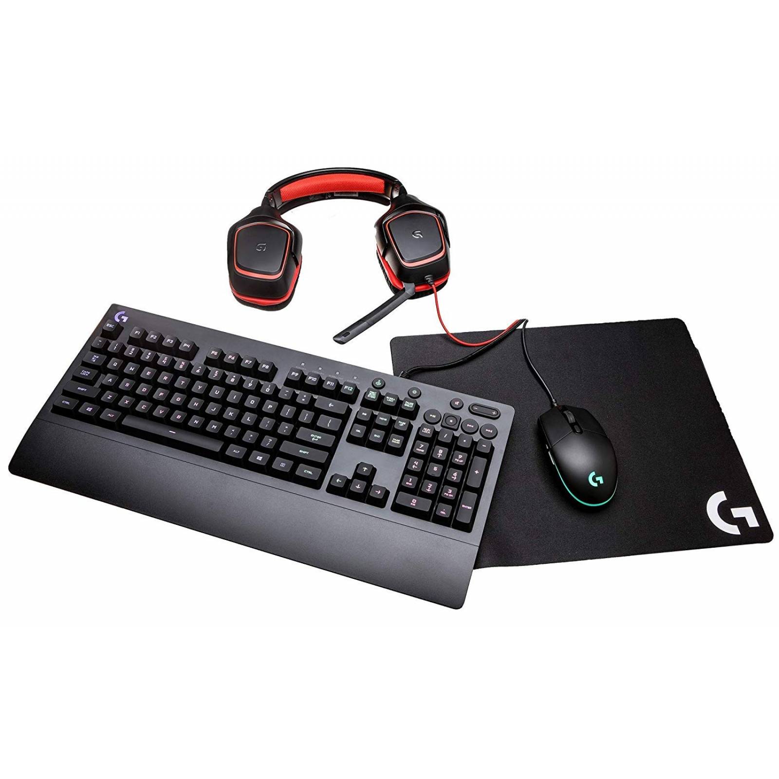 Kit Gamer Logitech G Gear UP Mouse Tecl Headset Mouse Pad