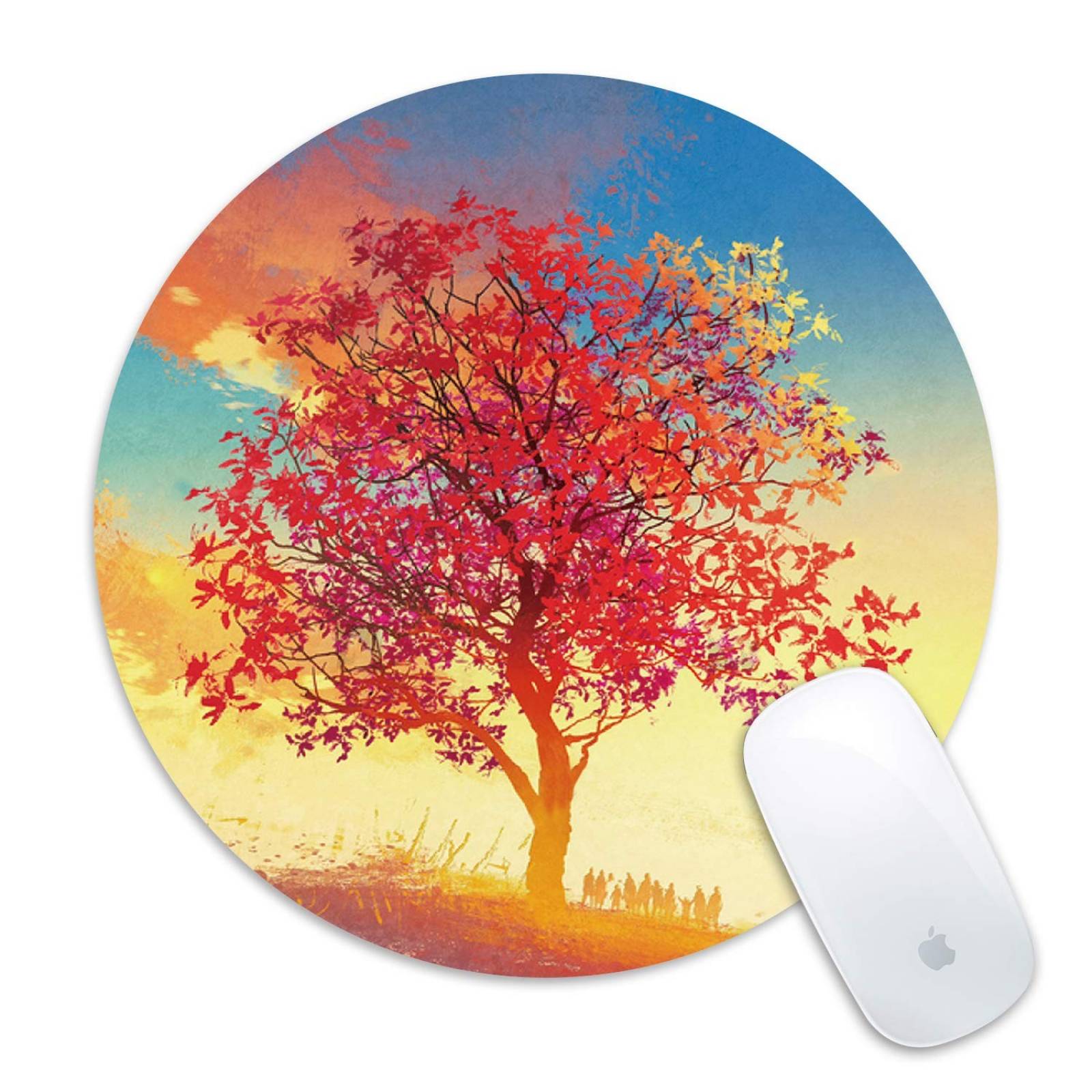 Mouse Pad Galdas Arbol Rojo 20 x 20 cm -Rojo Amarillo