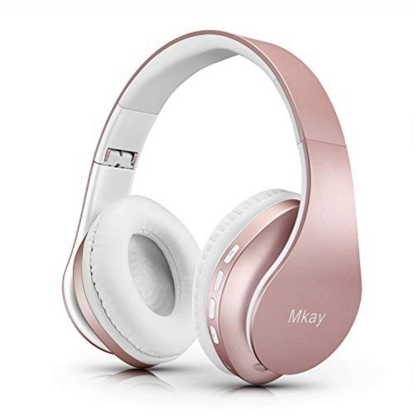 Audífonos inalámbricos MKay plegables y ligeros -Oro rosa