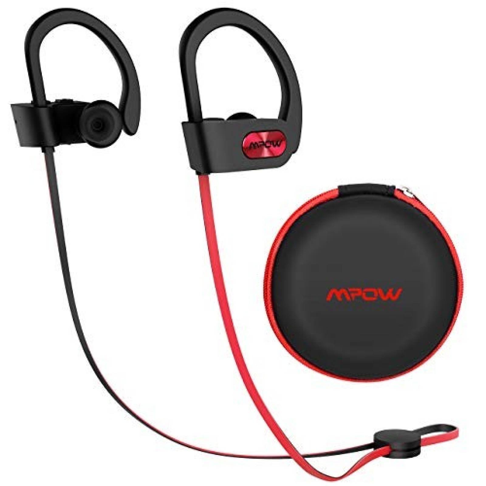 Audífonos Mpow Flame Bluetooth Impermeables con funda -Rojo