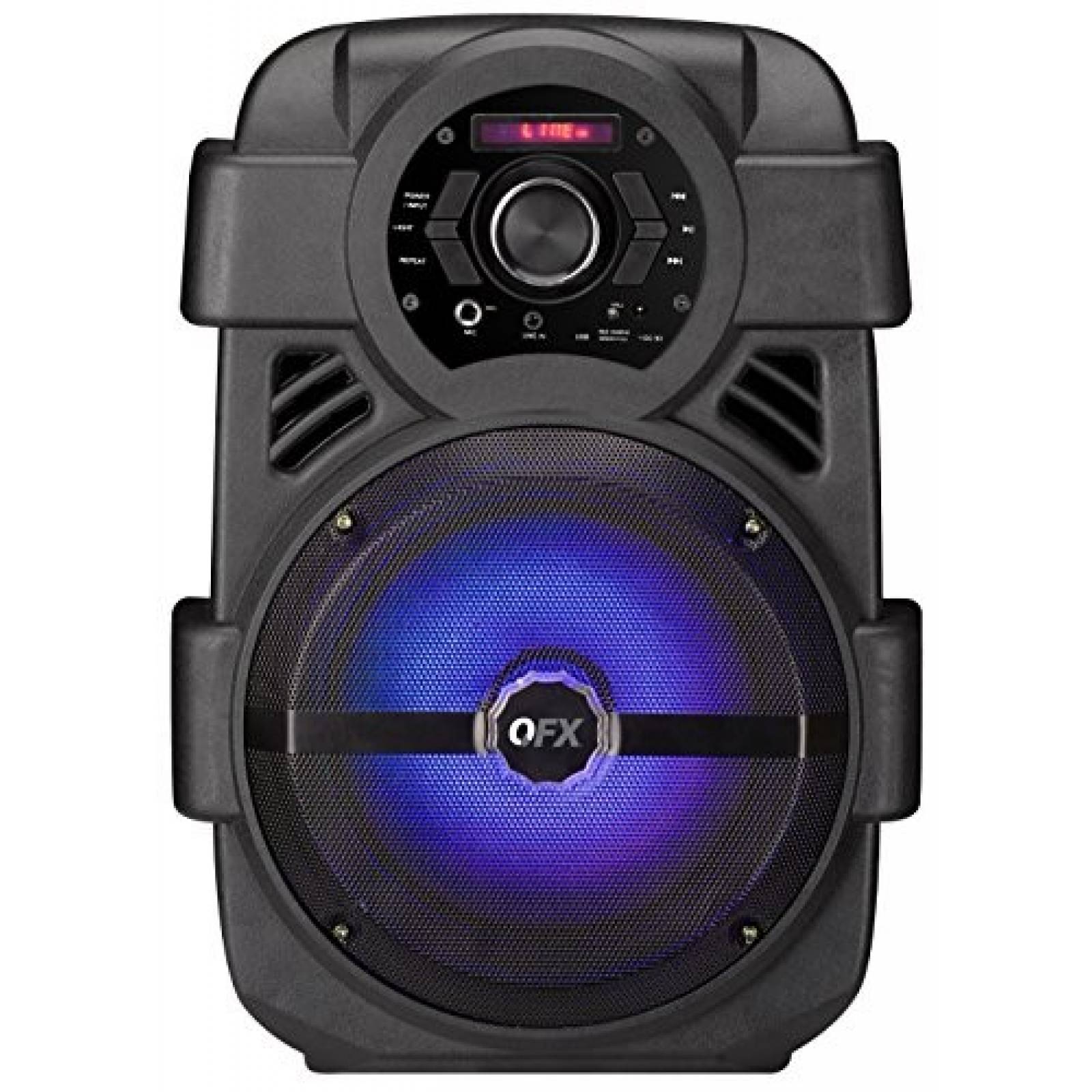 Bocina Qfx Pbx 8 Bluetooth 8 Pulgadas Led Rgb Radio Fm Usb 9270