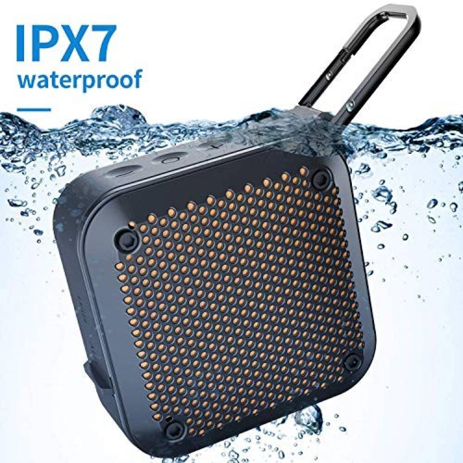 Bocina LEZII Bluetooth resistente al agua IPX7 -Negro