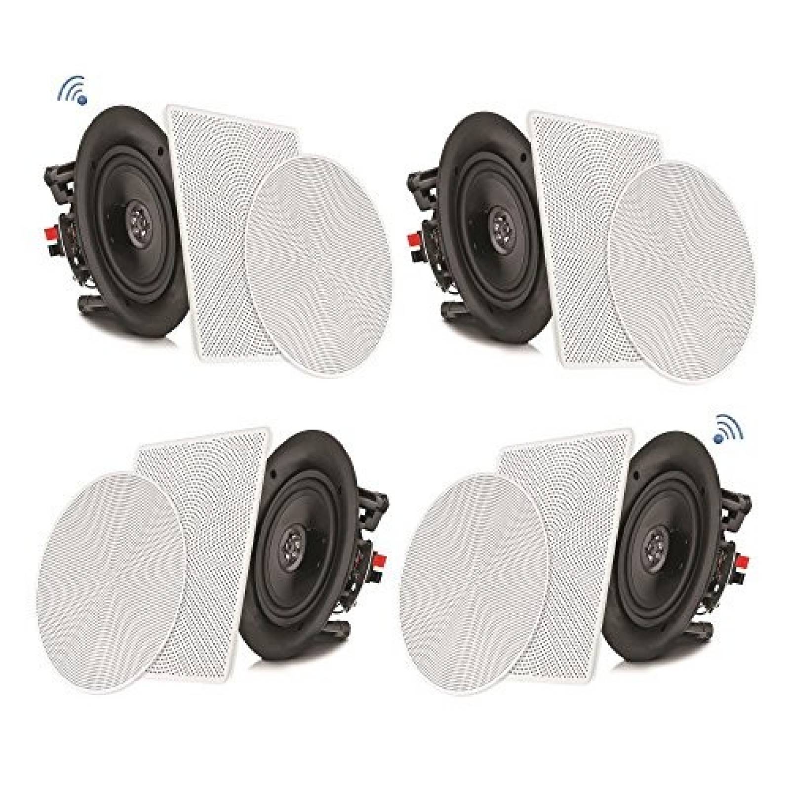 Kit de 4 Bocinas de Techo o Pared Pyle 8" 2 Vías Bluetooth