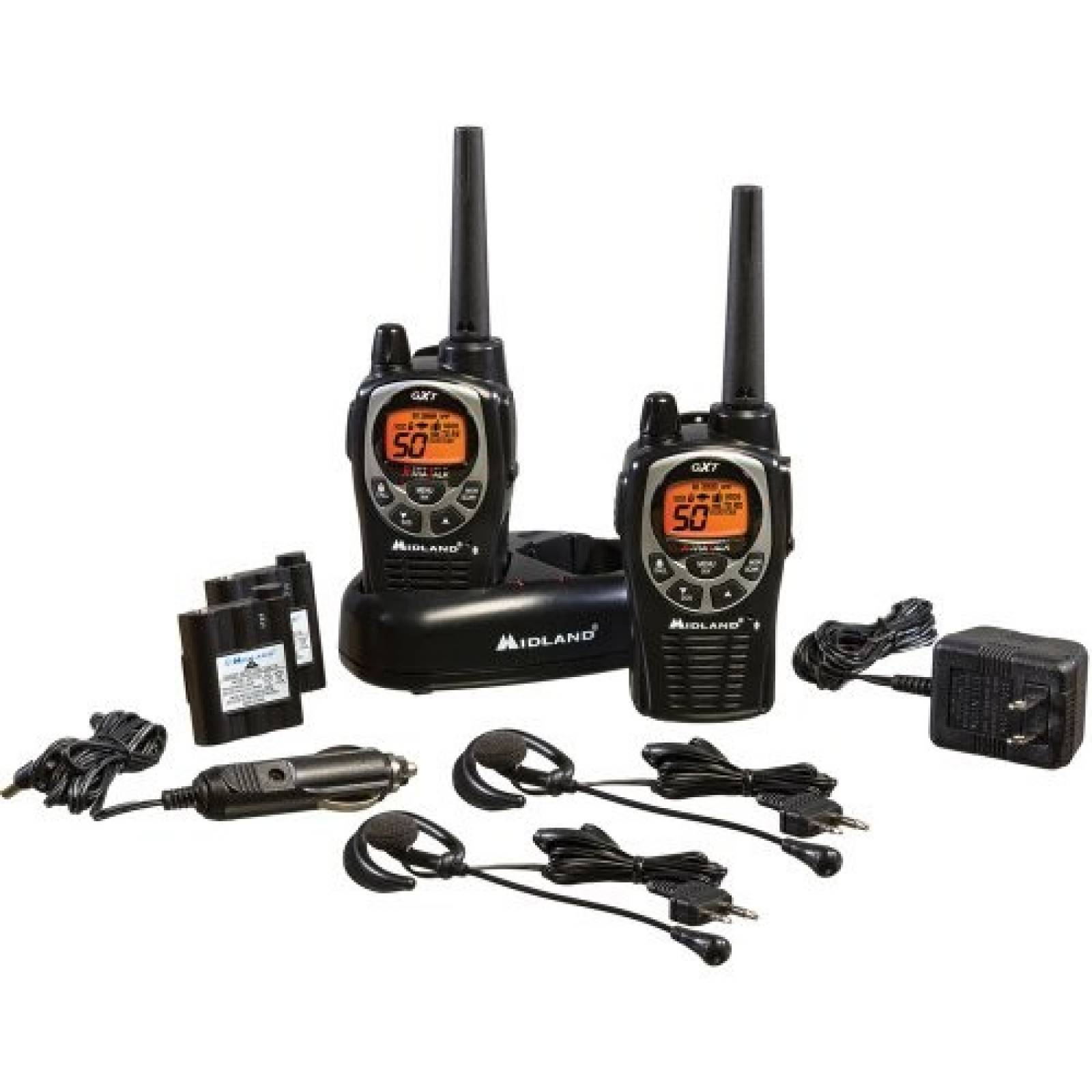 Radios de dos vías Midland GXT1000VP4 50 canales GMRS -Negro