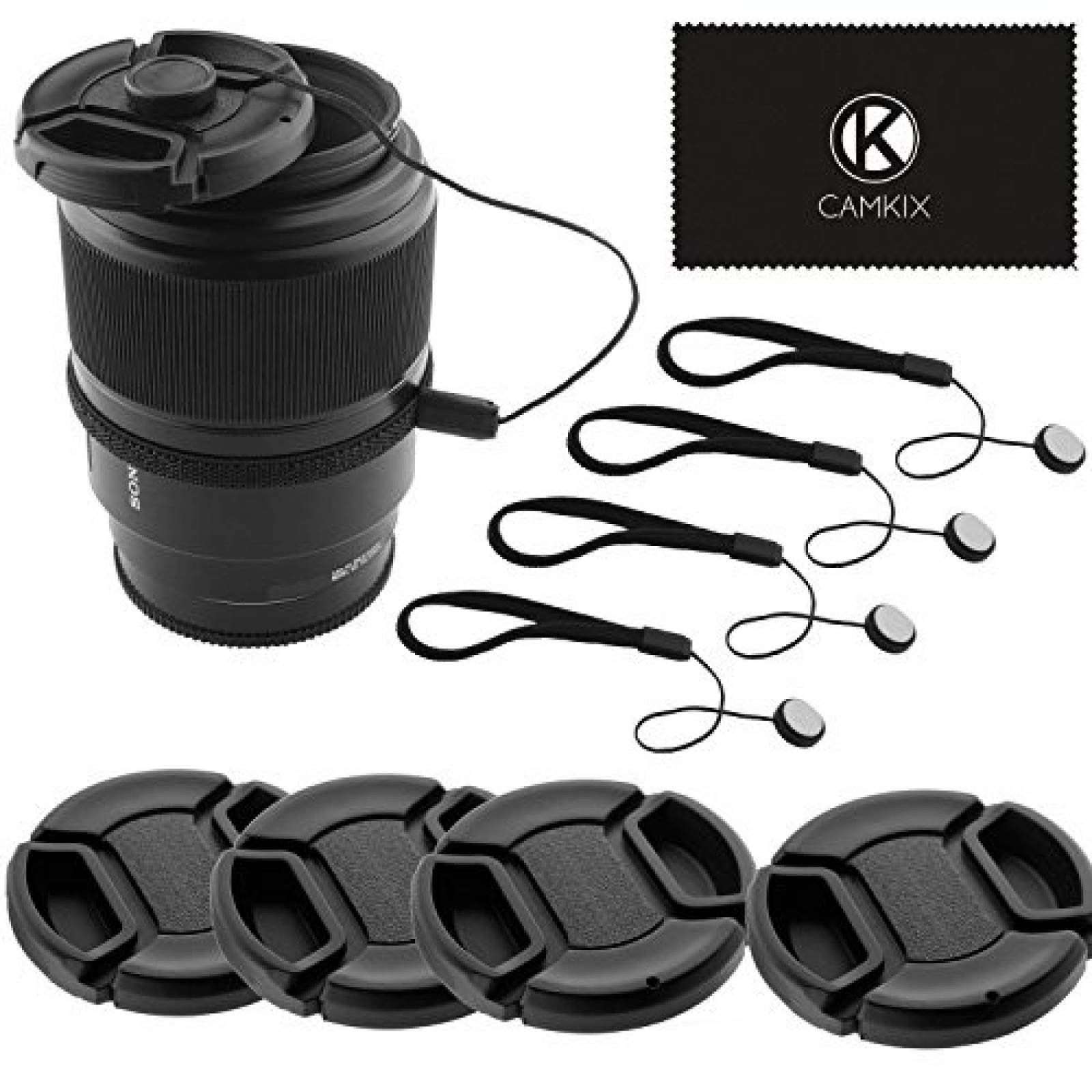Set de tapas de lentes CamKix 52mm para cámaras DSLR 4pzs