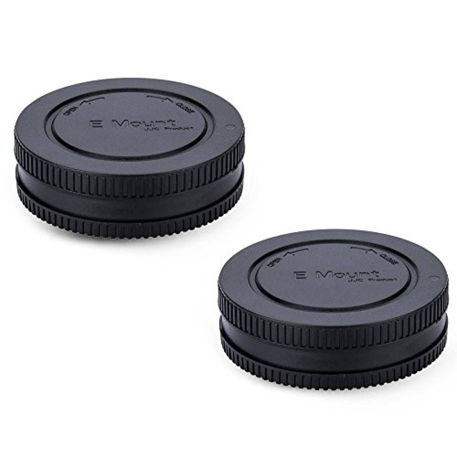 Tapas de lentes JJC para cámaras Sony montura E 2 pzs -Negro