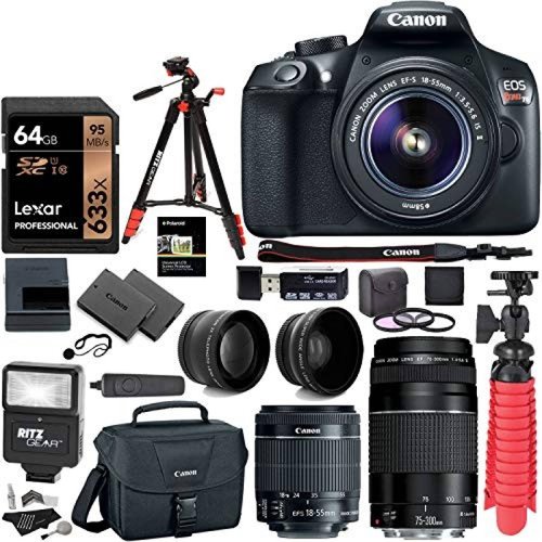 Cámara DSLR Canon EOS Rebel T6 Kit de lentes y accesorios