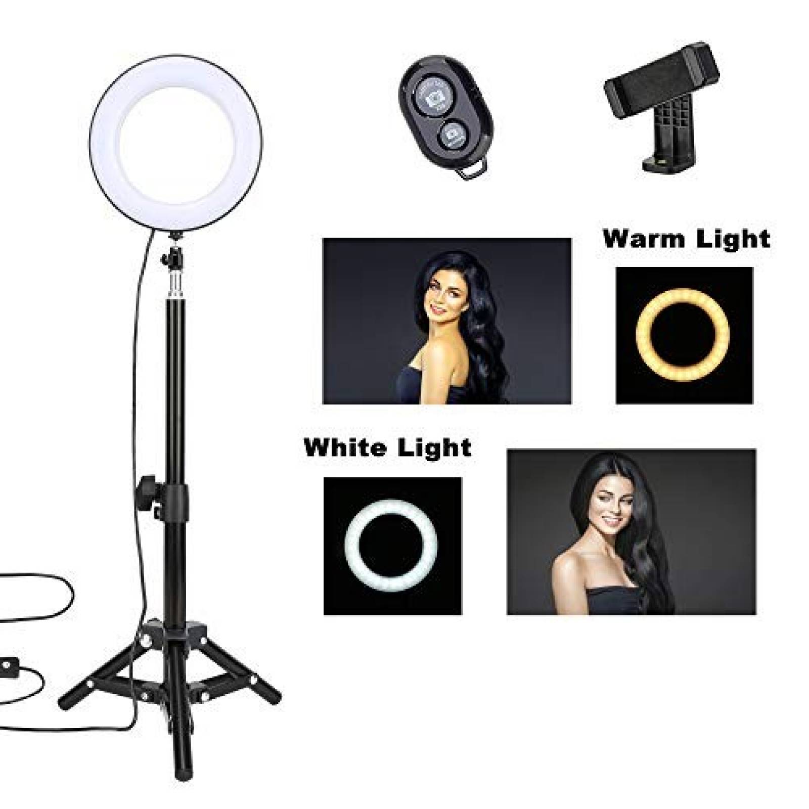 Anillo iluminación para fotografía ZOMEi LED 6'' regulable
