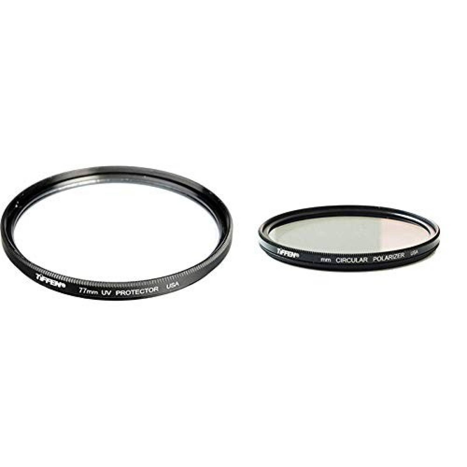 Kit 2 Filtro UV fotografía Tiffen 77 mm polarizador circular