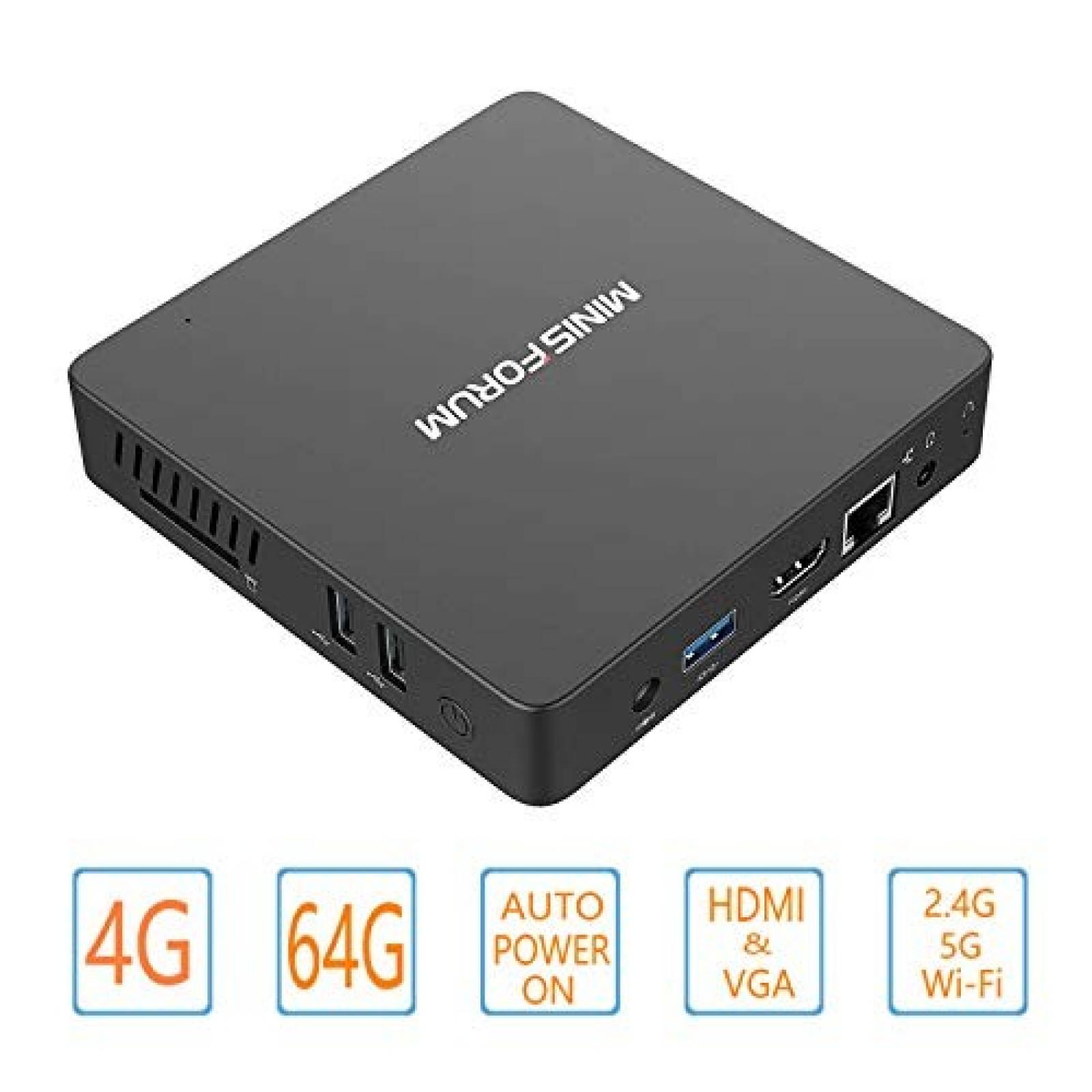 Mini PC MINISFORUM Z83 F Intel Quad Core 4gb 64gb eMMC