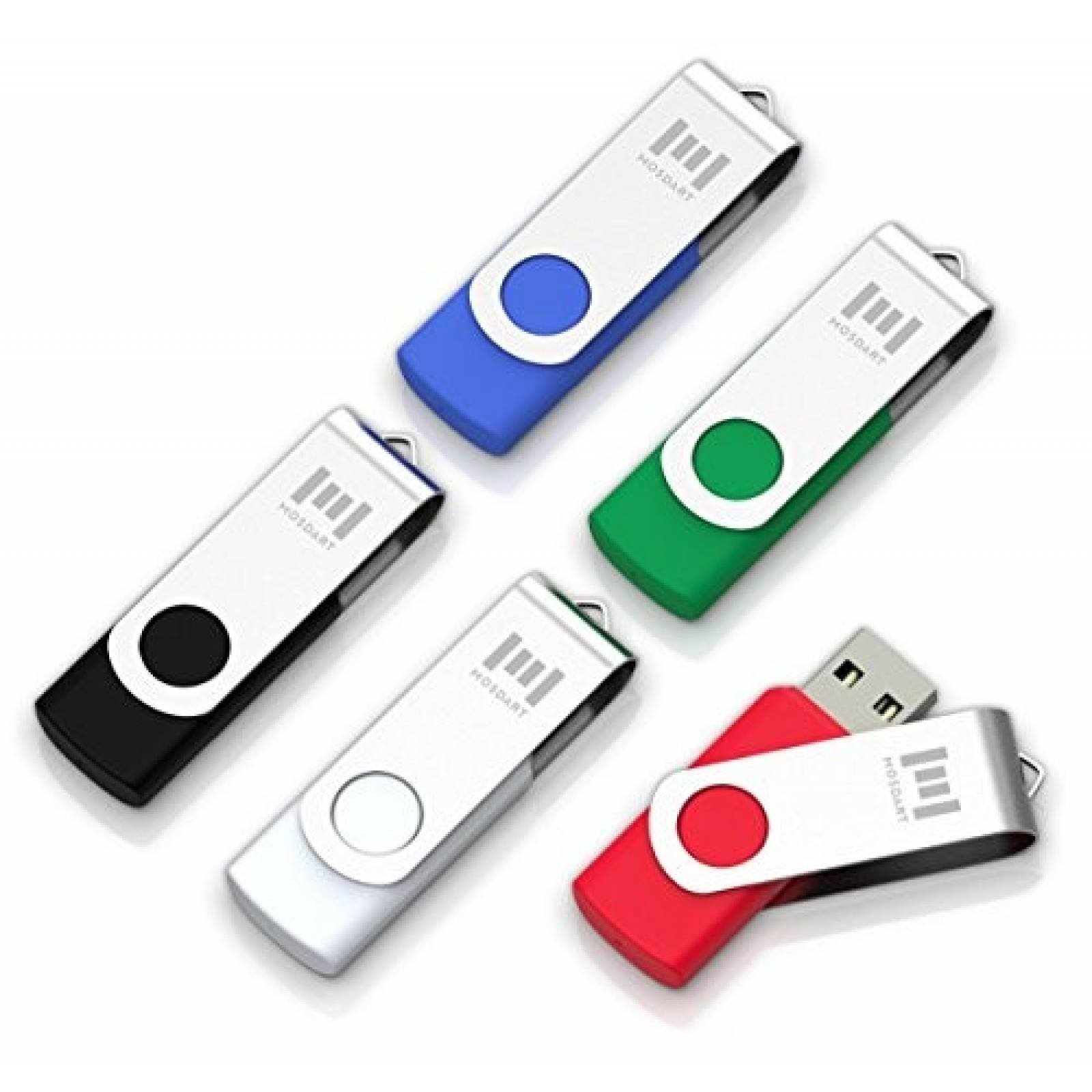 Kit 5 Memorias USB Mosdart 8gb USB2. 0 flash Negro