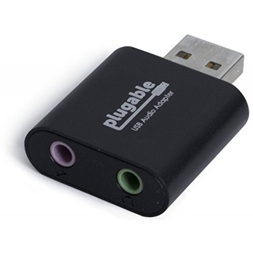 Adaptador Plugable USB a 3.5mm Audio y Microfono -Negro