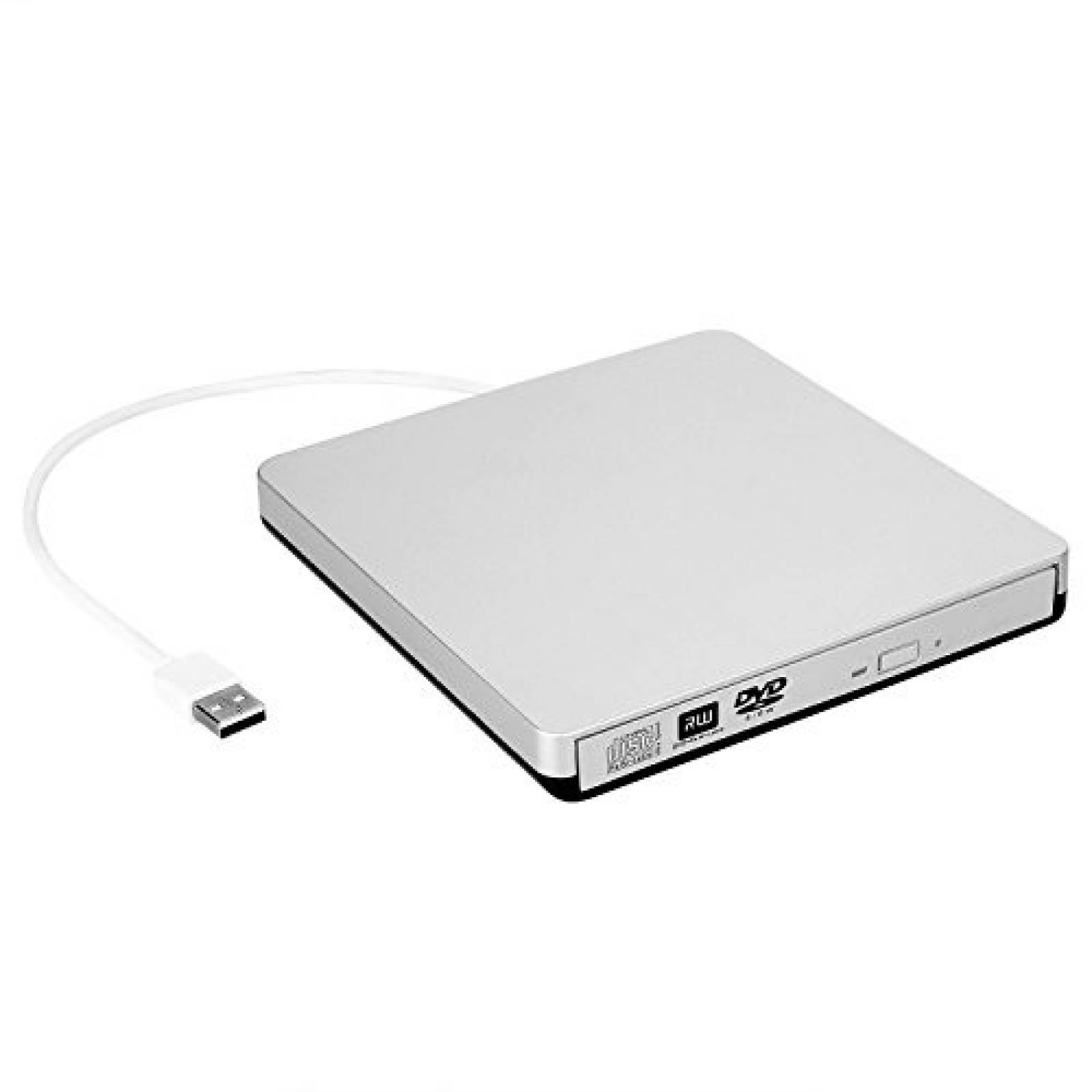 Lector de CD DVD DoHonest Extreno USB para PC Mac -Plata
