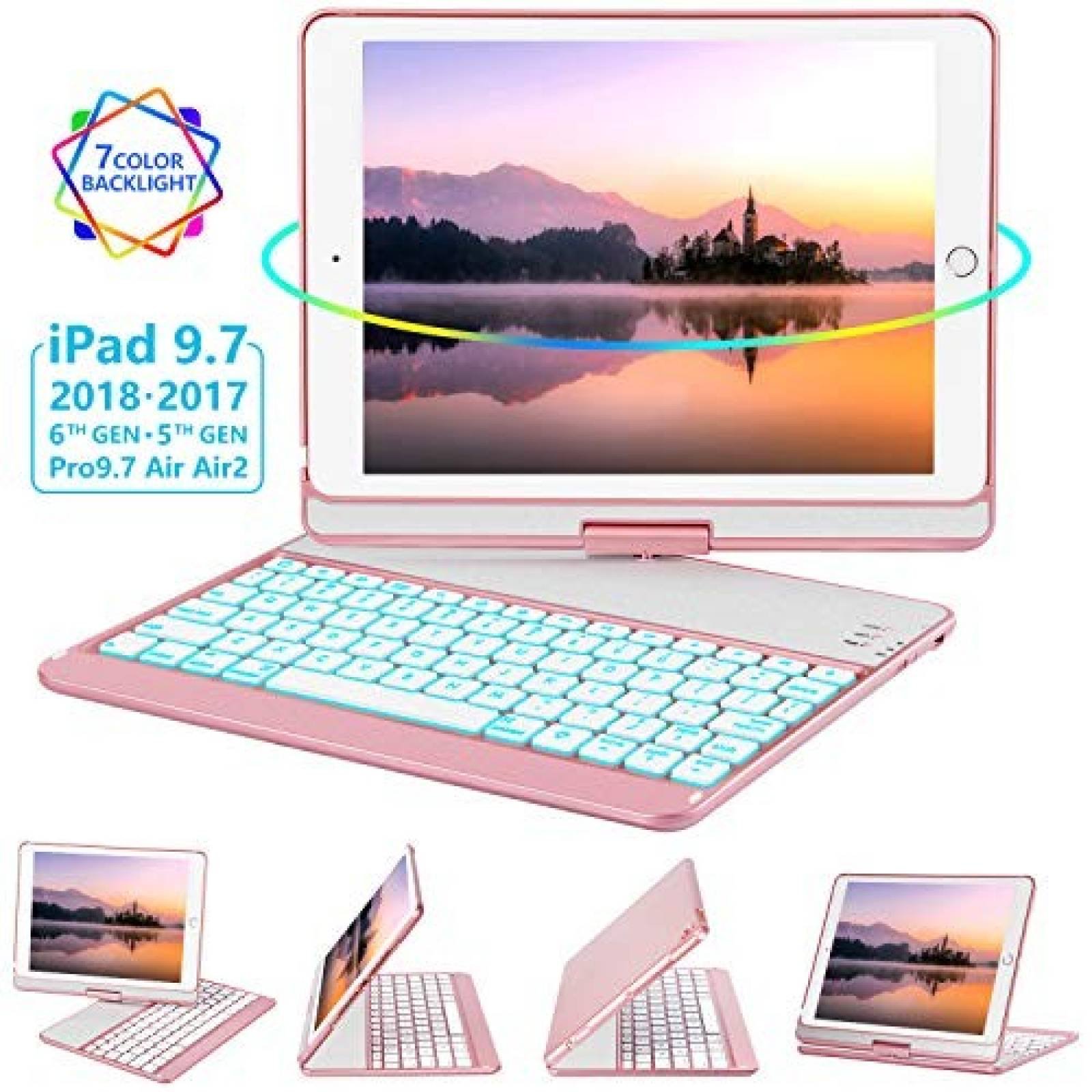 Funda con teclado GreenLaw para iPad Pro de 9.7'' -Oro rosa