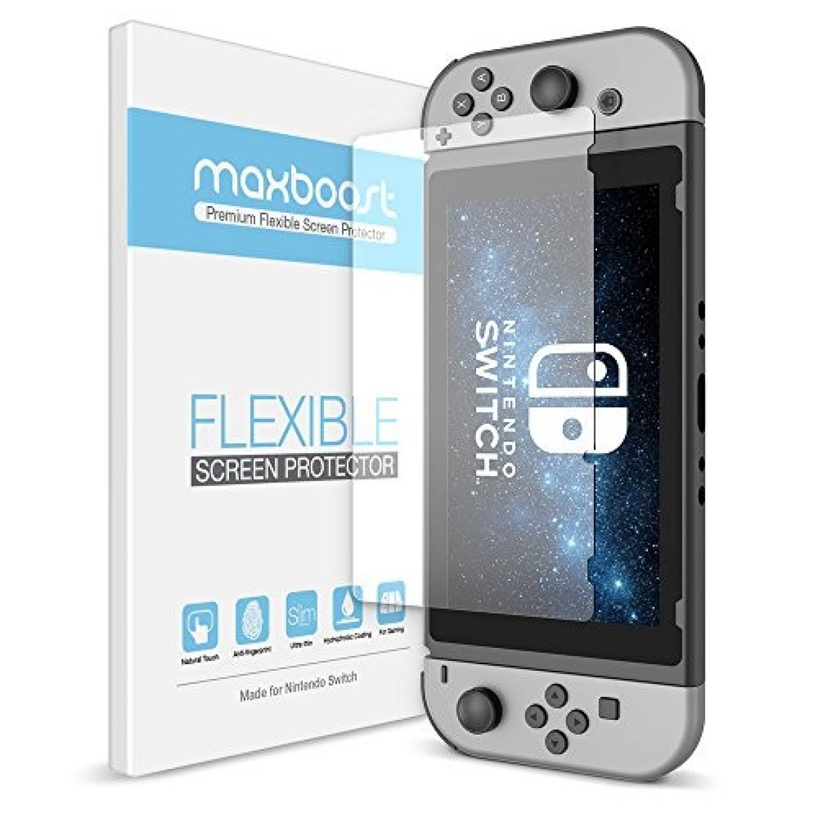 Protector de pantalla Maxboost para Nintendo Switch 3 piezas