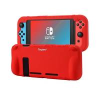 Funda Teyomi Silicón Nintendoswitch Y Cristal Templado -Rojo