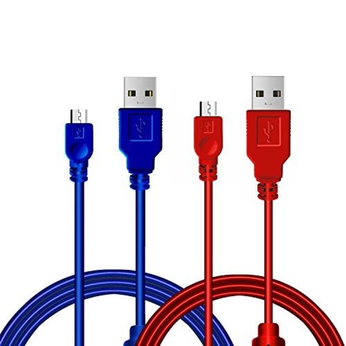 Kit 2 cables TPFOON 10 pies cargador control PS4 micro USB r