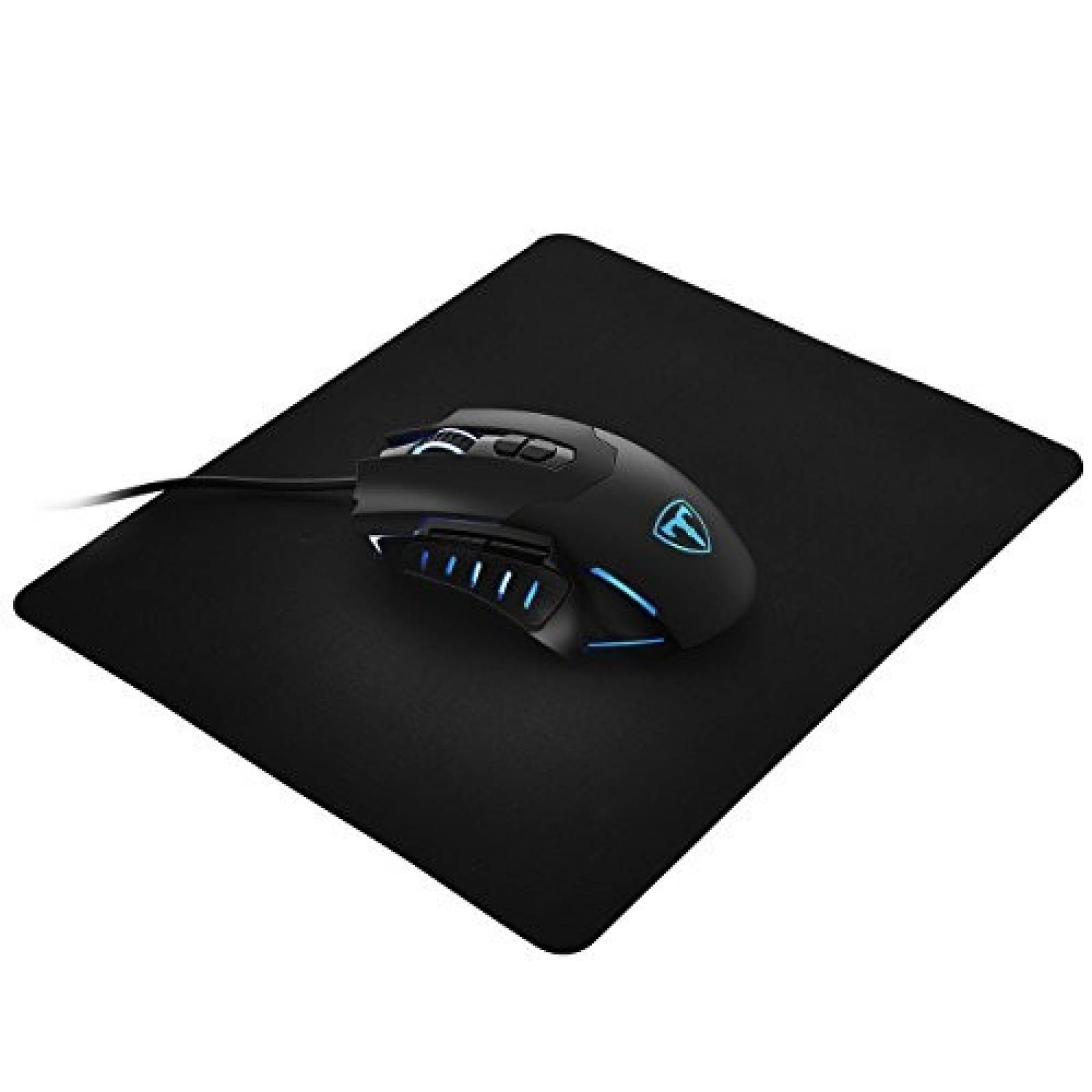 Mouse Gaming PICTEK 5DPI RGB 7 botones mouse pad -Negro