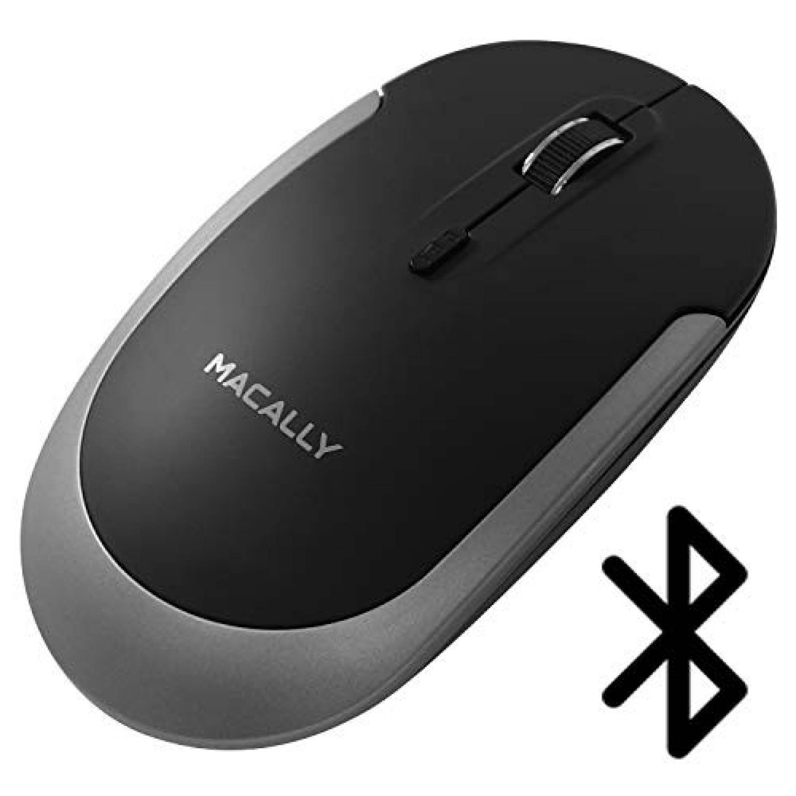 Mouse inalámbrico Macally Bluetooth DPI ajustable -Negro