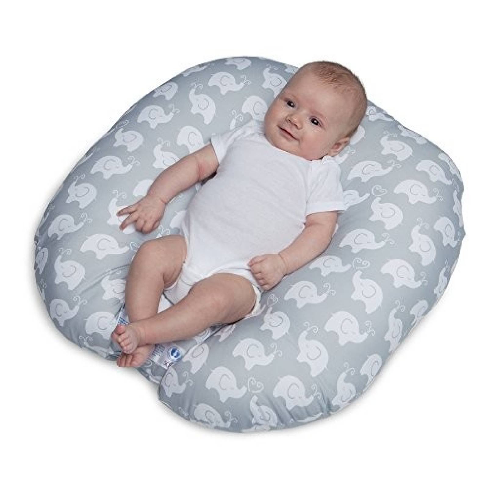 Almohadón para bebé Boppy recién nacido lavable -gris