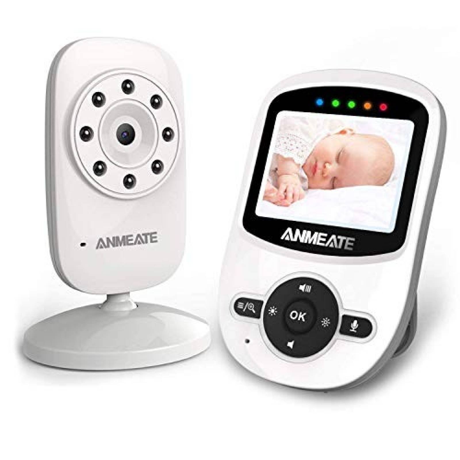 Videomonitor para bebé ANMEATE inalámbrico 2.4Ghz hasta 290m