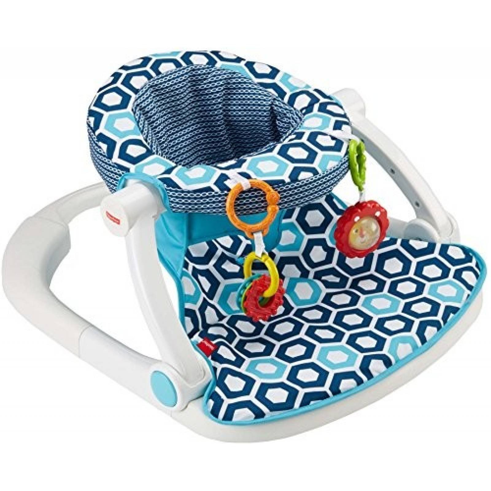Asiento de piso para bebé Fisher-Price 2 juguetes -Azul