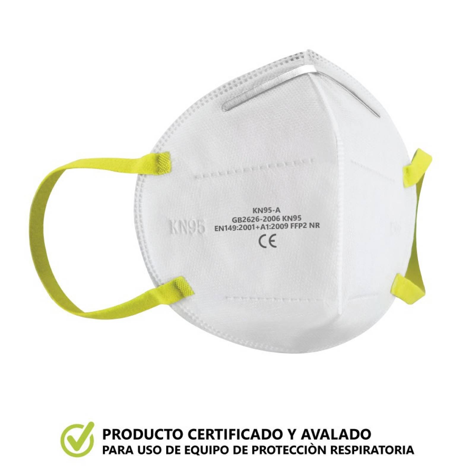 Cubrebocas Kn95 Paquete 10 Piezas Desechable Uso Personal Certificado para Protección Respiratoria