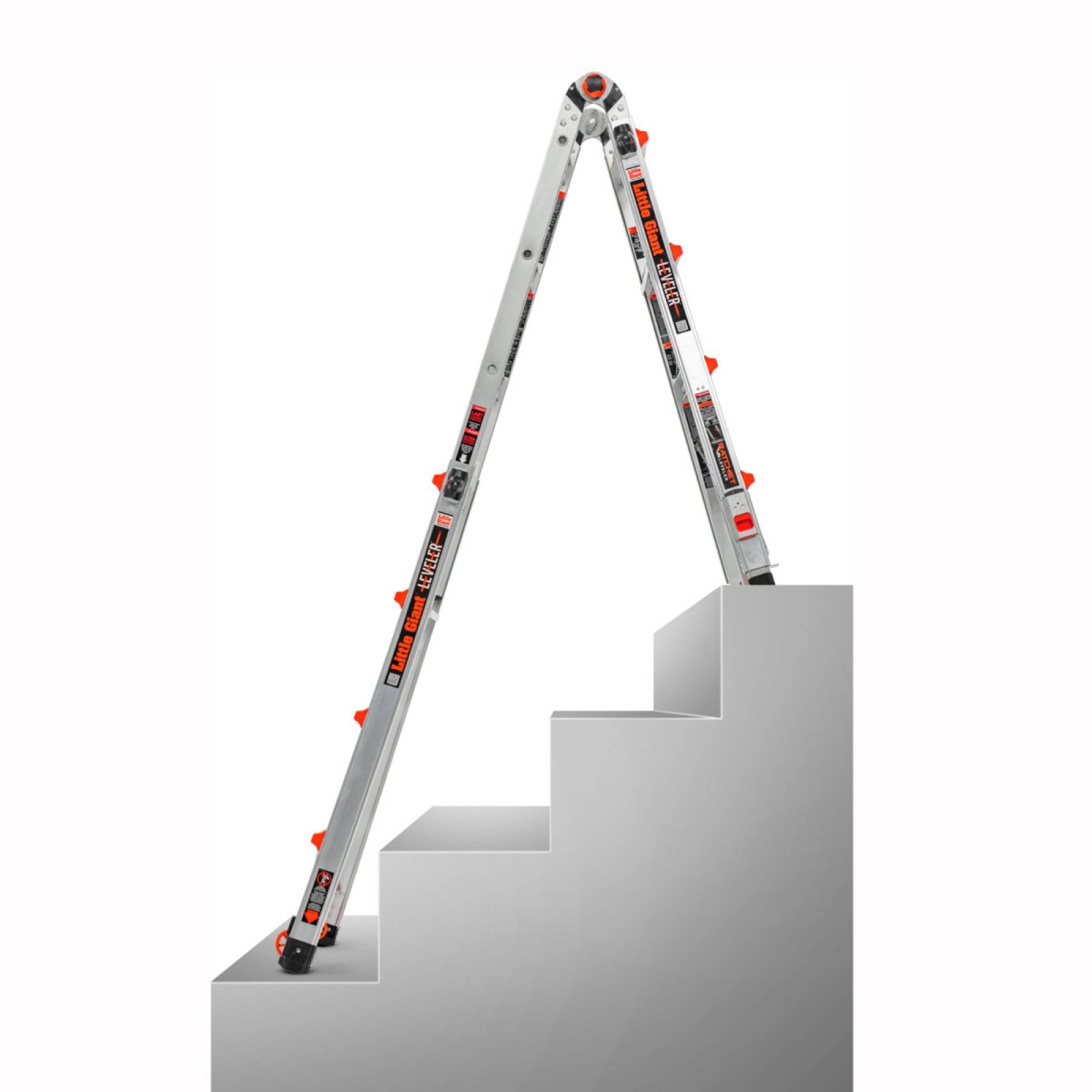 Escalera de Aluminio Multiposición 17' Tipo IA con Niveladores Leveler Little Giant 16517-803