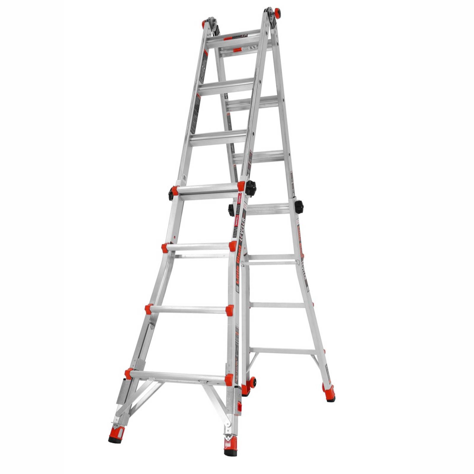 Escalera de Aluminio Multiposición 17' Tipo IA con Niveladores Leveler Little Giant 16517-803