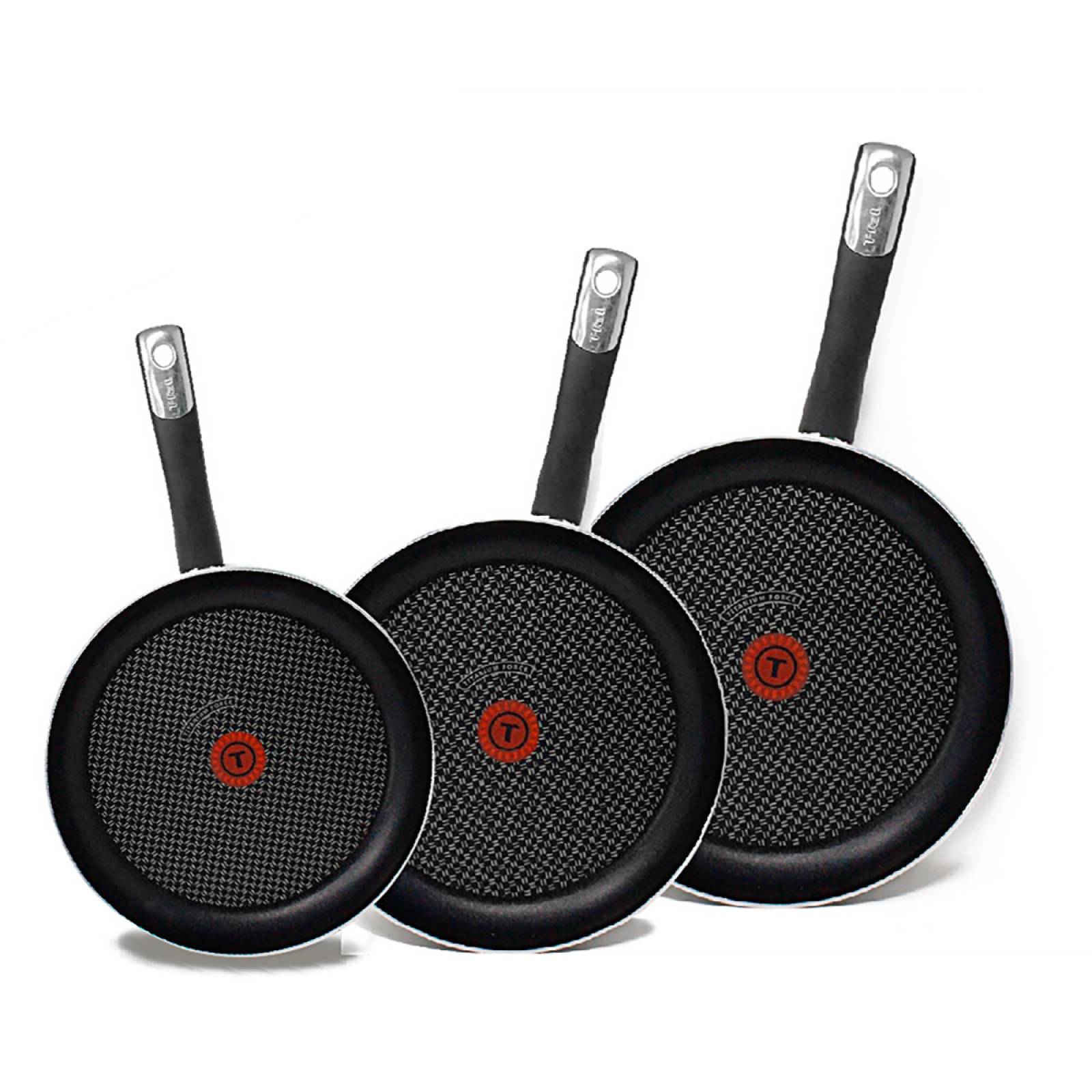 Set de sartenes 3 piezas T-Fal aluminio Hard Titanium