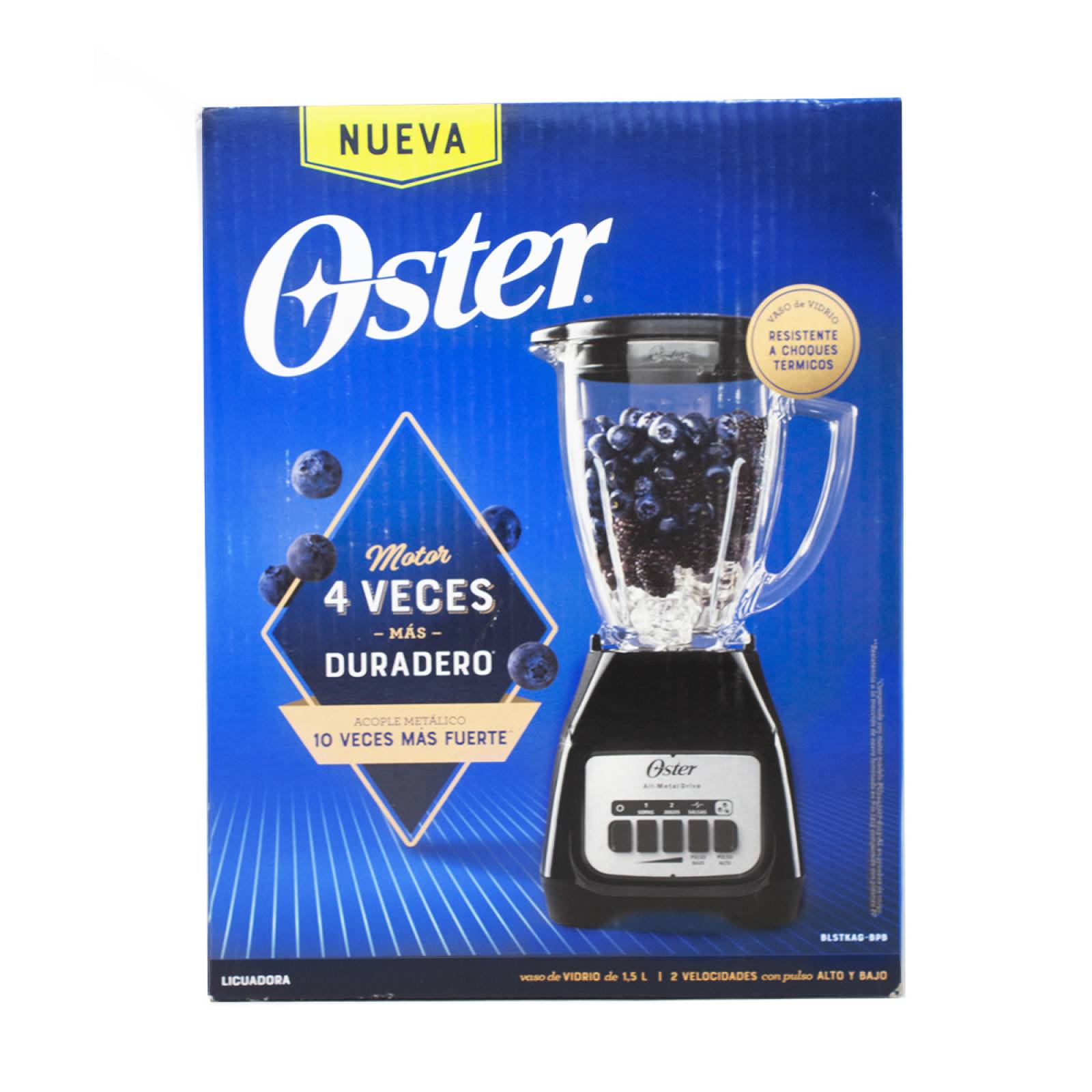 Licuadora 2 Vel + 2 Pulso Negra Oster BLSTKAGBPB