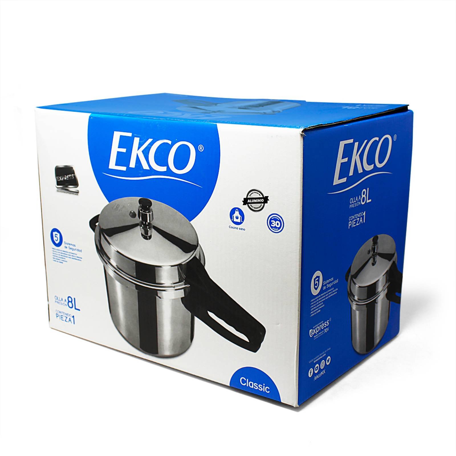 Olla Express® Ekco Endura 8 litros de Aluminio