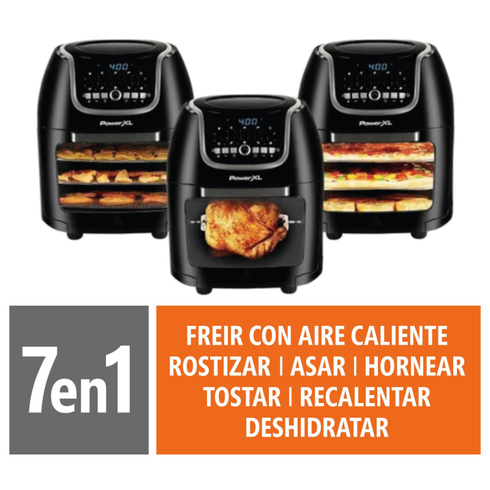 Freidora de Aire Digital Multifuncional 7 en 1 PowerXL Vortex