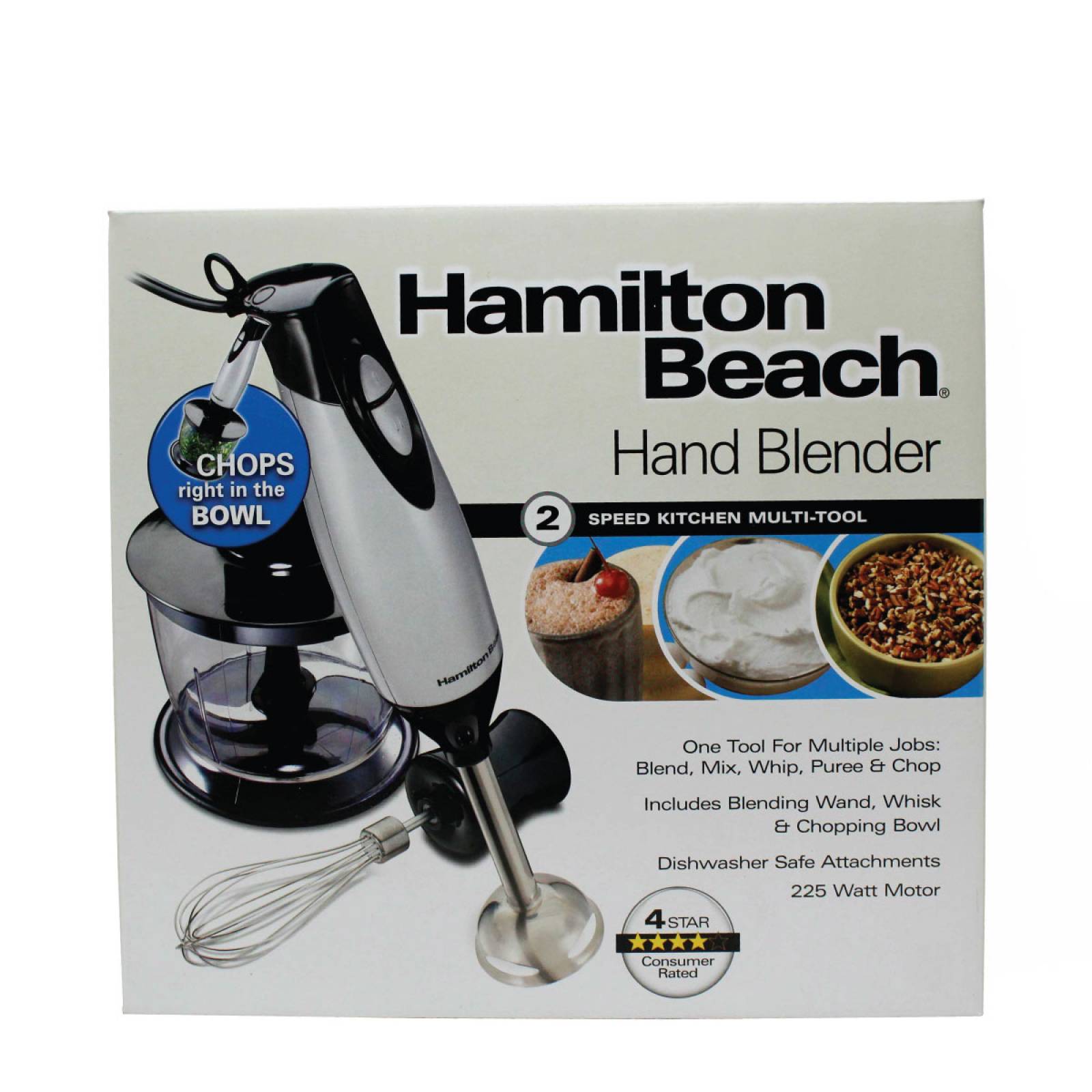 Batidora de Inmersión 2 Velocidades Con Accesorios Hamilton Beach 59765