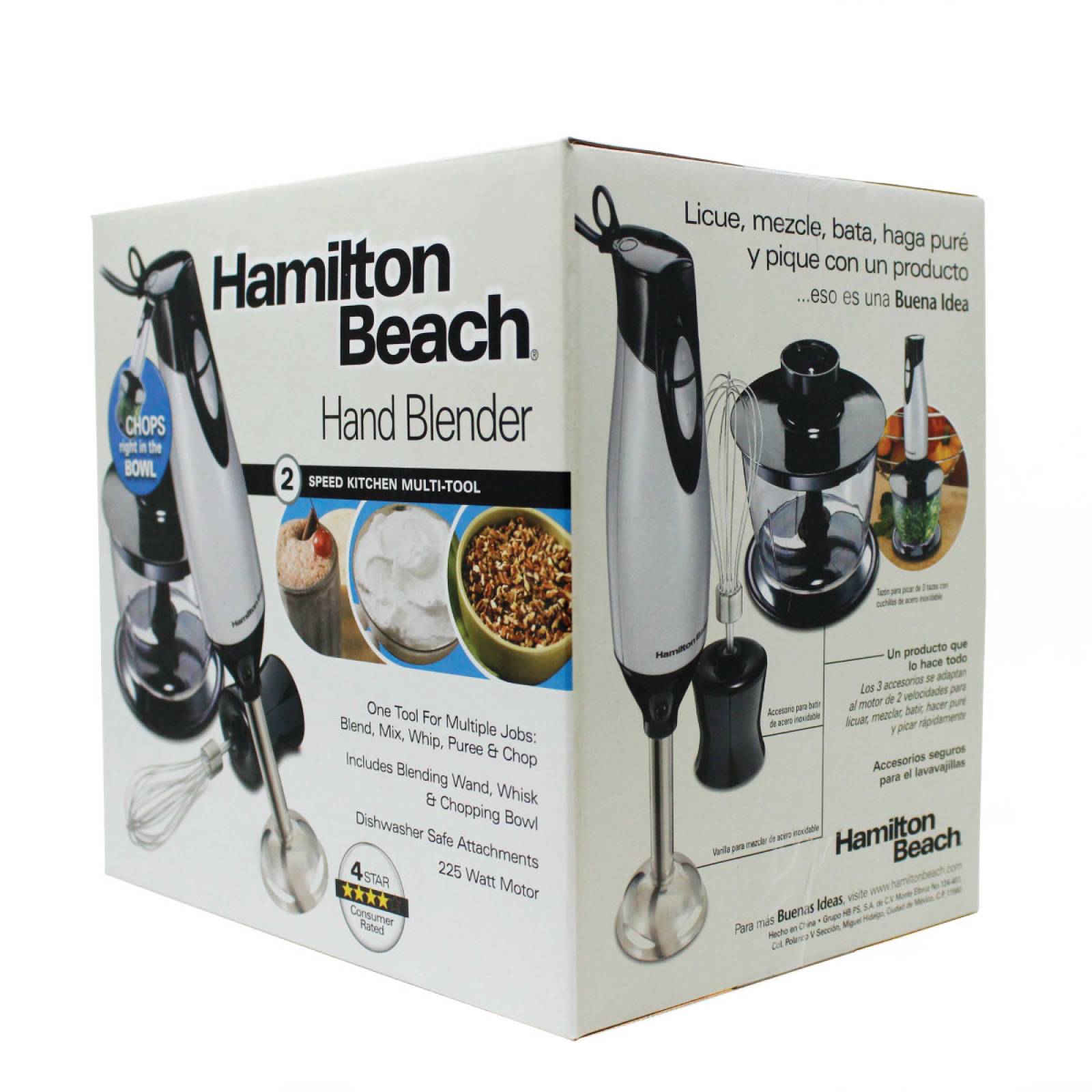 Set batidora de inmersión Hamilton Beach 2 velocidades 59765