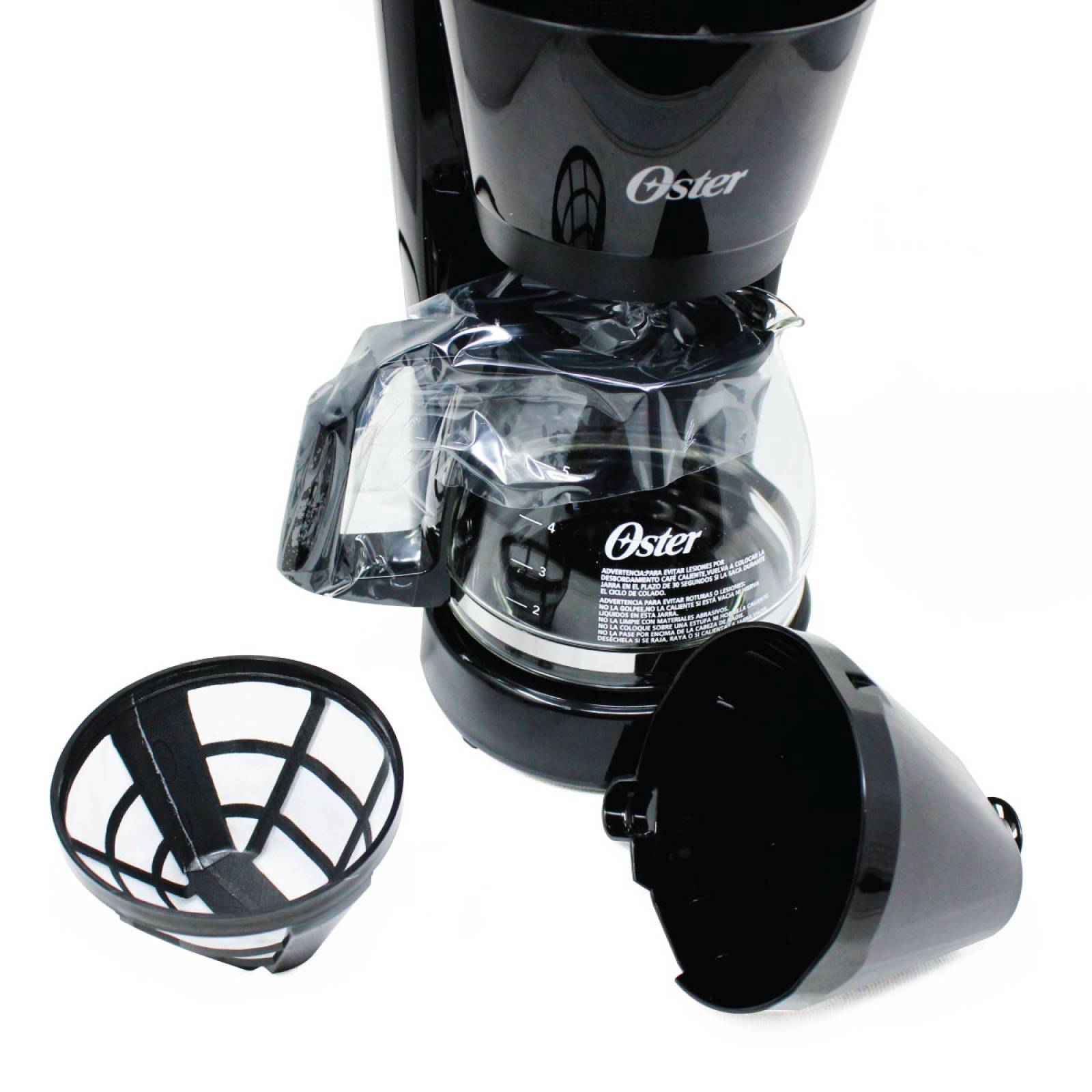 Cafetera 5 Tazas Filtro Permanente Negra Oster BVSTDC05
