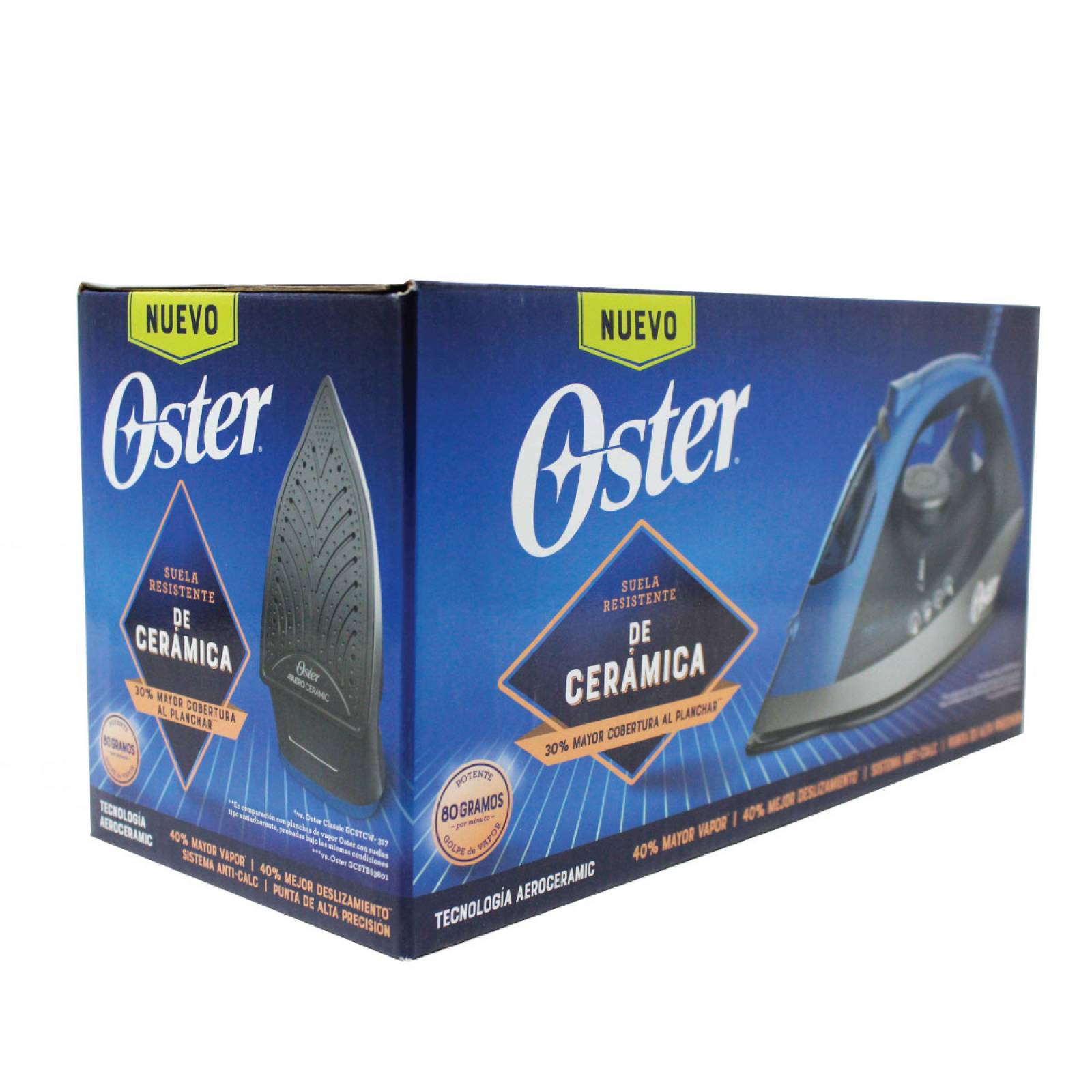 Plancha De Vapor Suela Cerámica Azul Oster Gcstbs6052.