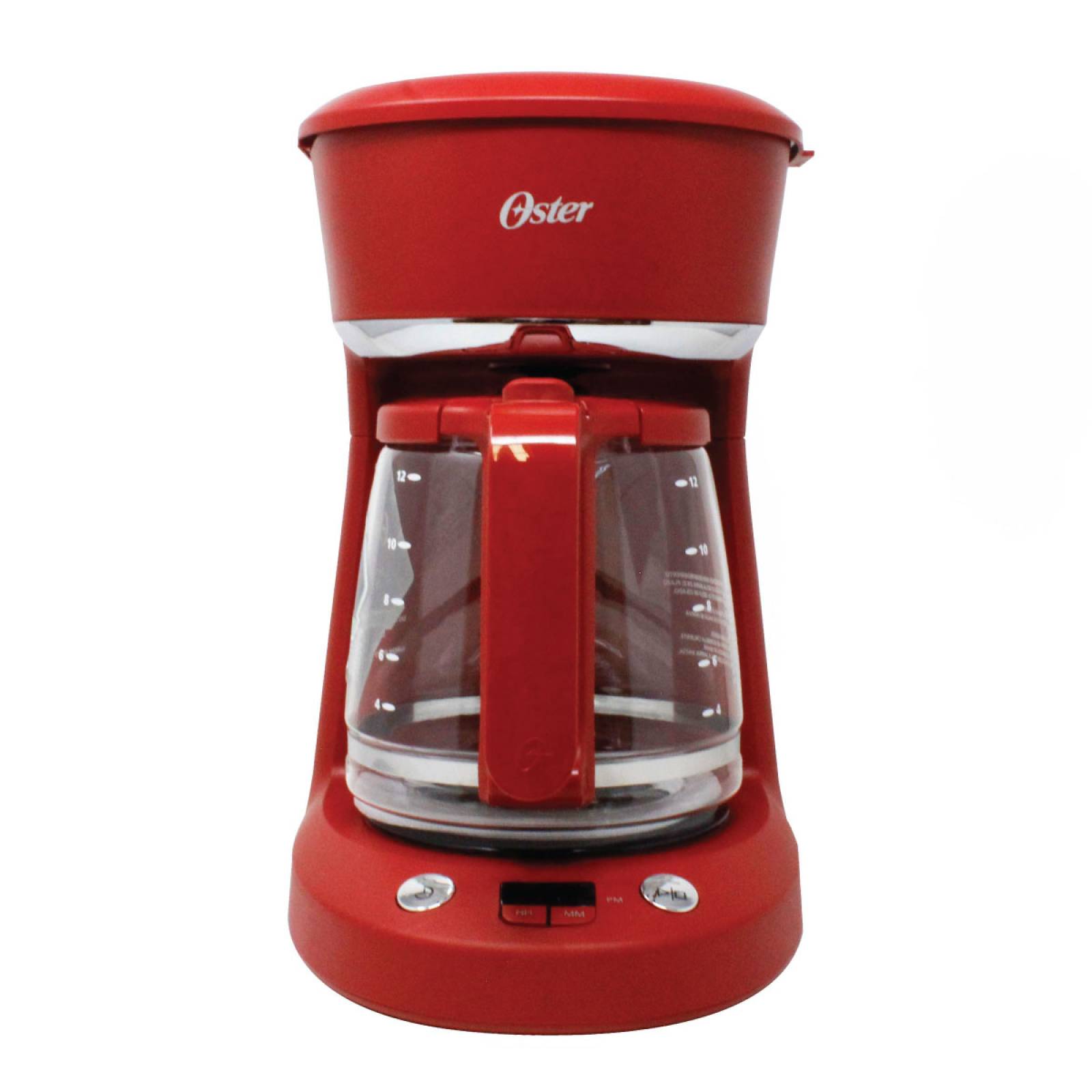 Cafetera Programable 12 Tazas con Filtro Permanente Roja Oster BVSTDCP12R.