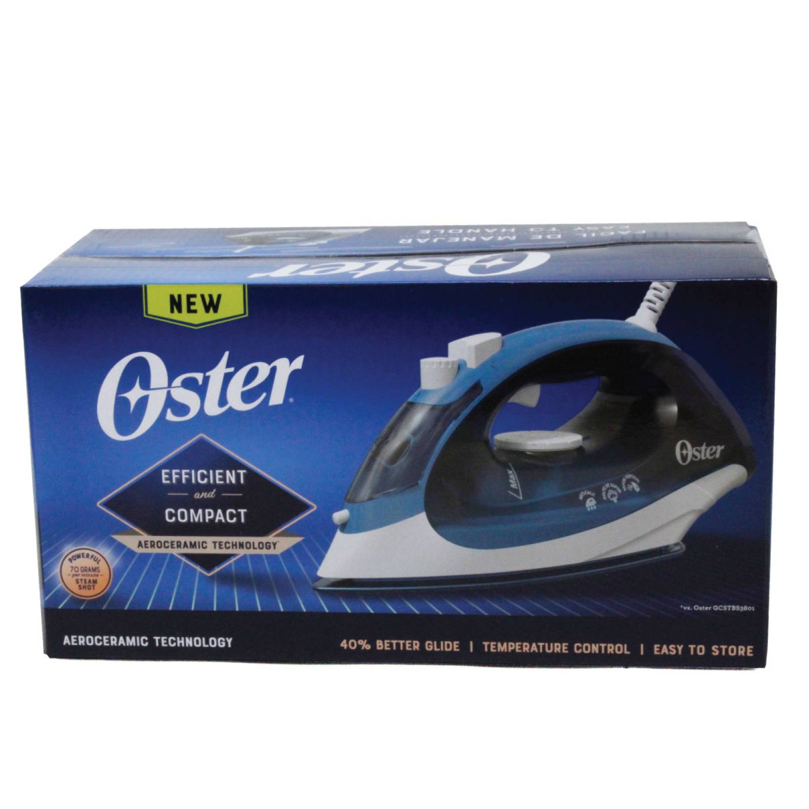 Plancha De Vapor Suela Cerámica Azul Oster Gcstbs5051.
