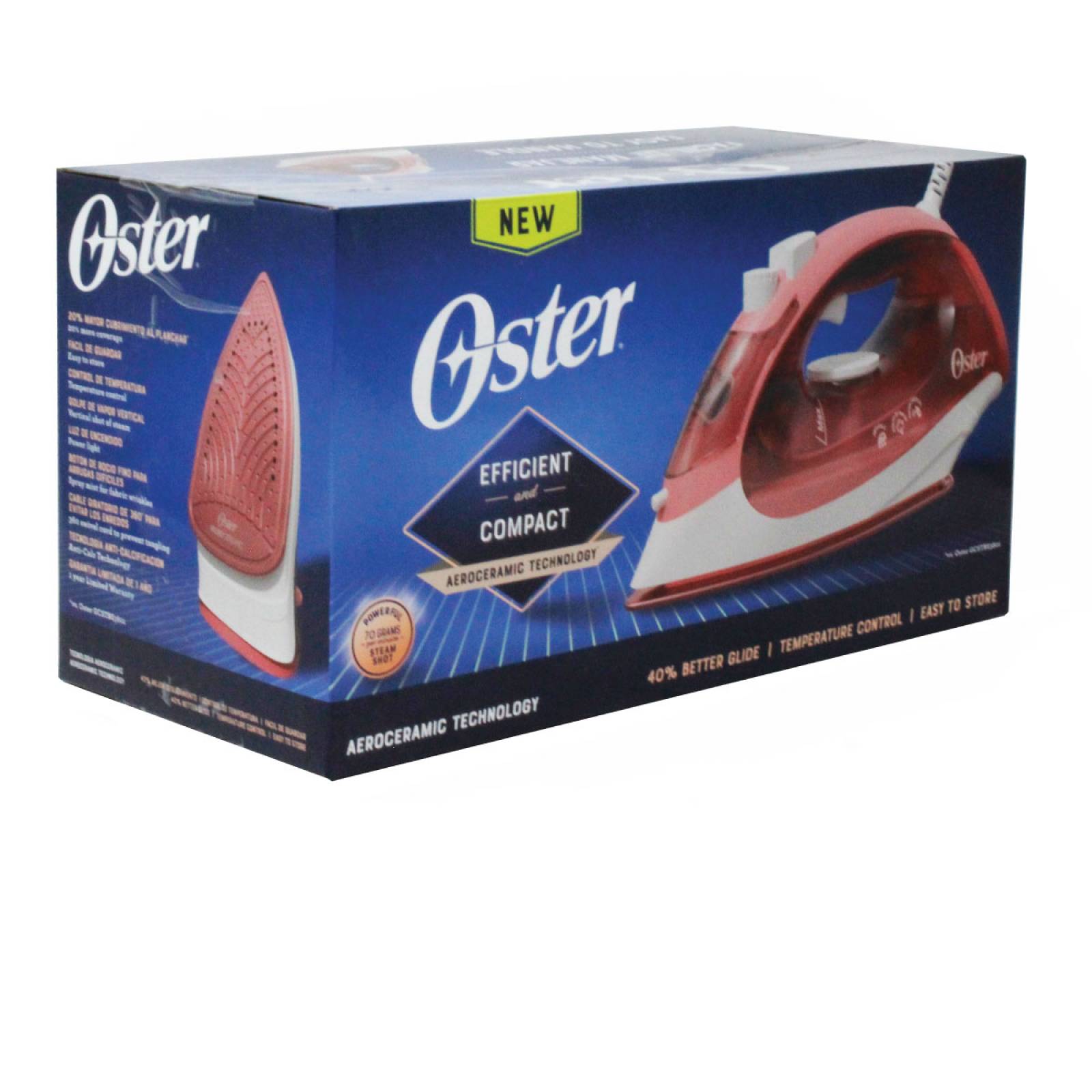 Plancha De Vapor Suela Cerámica Rojo Oster Gcstbs5053.