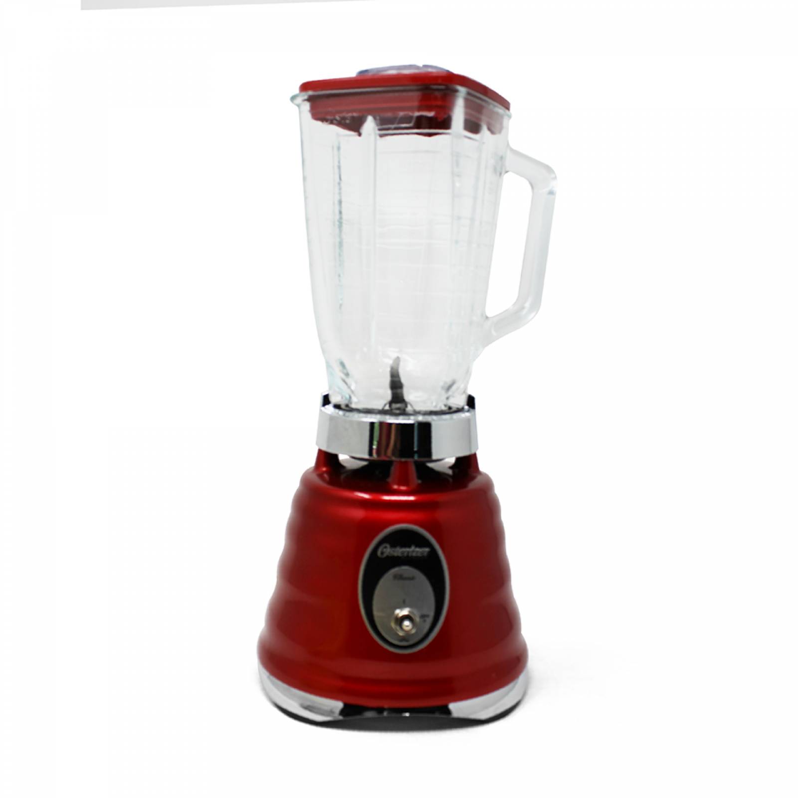 Licuadora 1 Velocidad + Pulso Vaso de Vidrio Redonda Roja Oster 4126