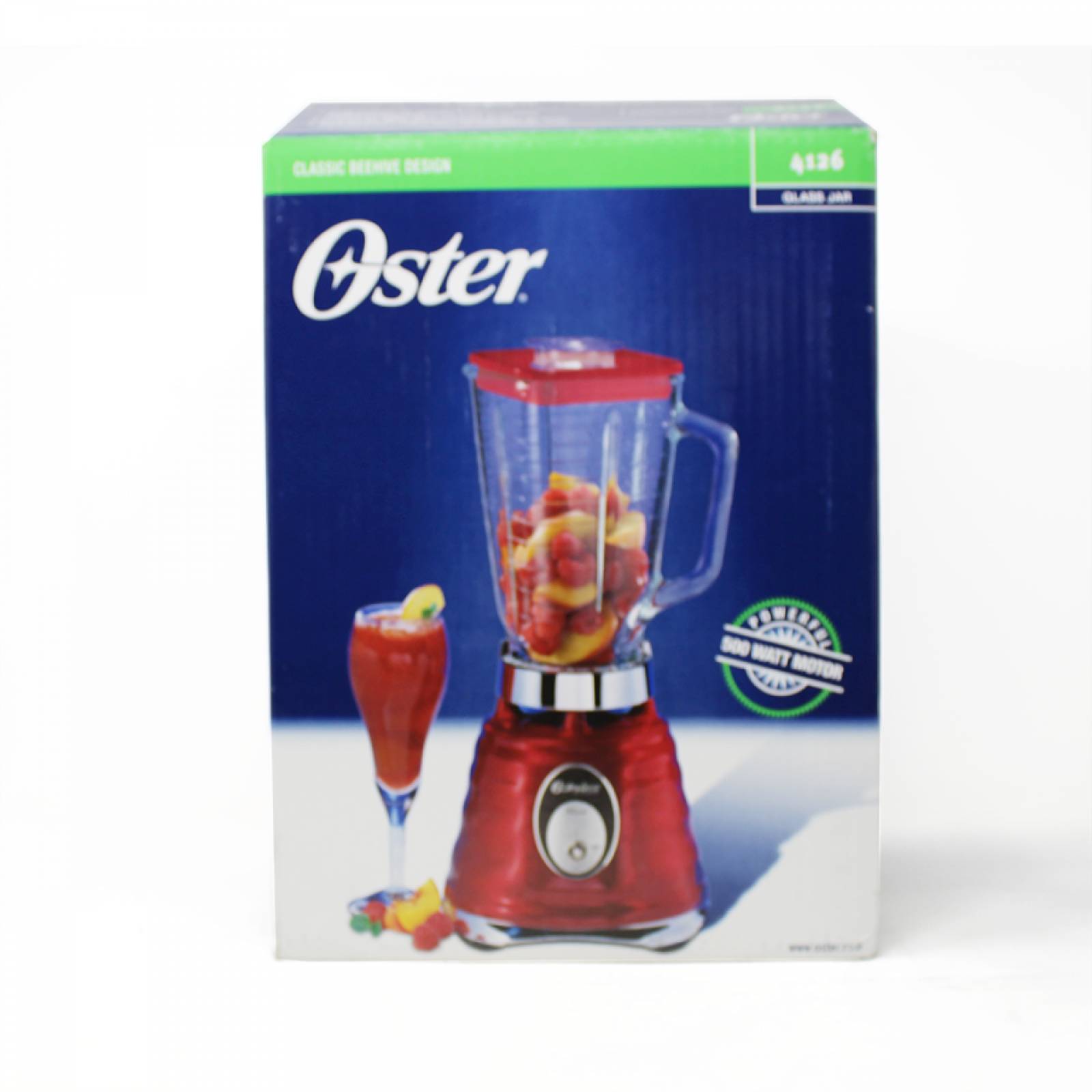 Licuadora 1 Velocidad + Pulso Vaso de Vidrio Redonda Roja Oster 4126